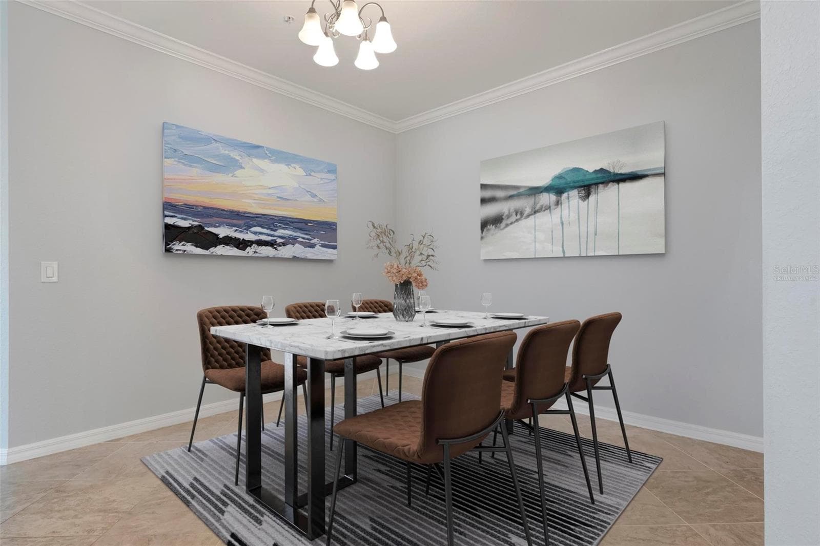 Dining room (Virtually staged) - 920 TIDEWATER SHORES LOOP #301, BRADENTON