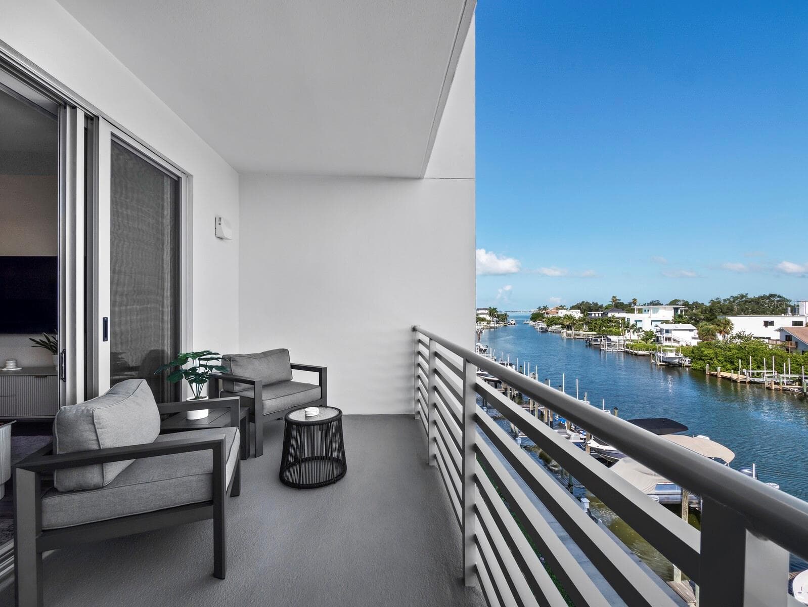 Peaceful water views from your oversized balcony - 1709 N TAMIAMI TRL #418, SARASOTA