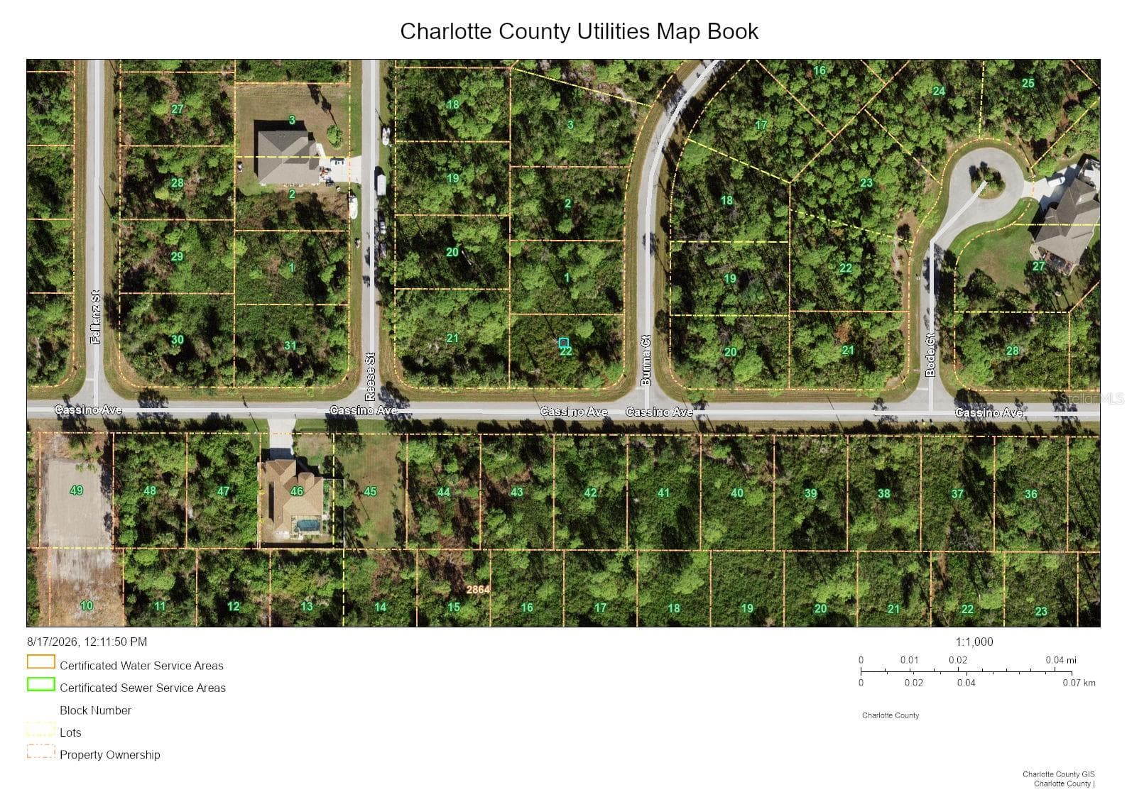 Utility Map - 501 BURMA CT, PORT CHARLOTTE