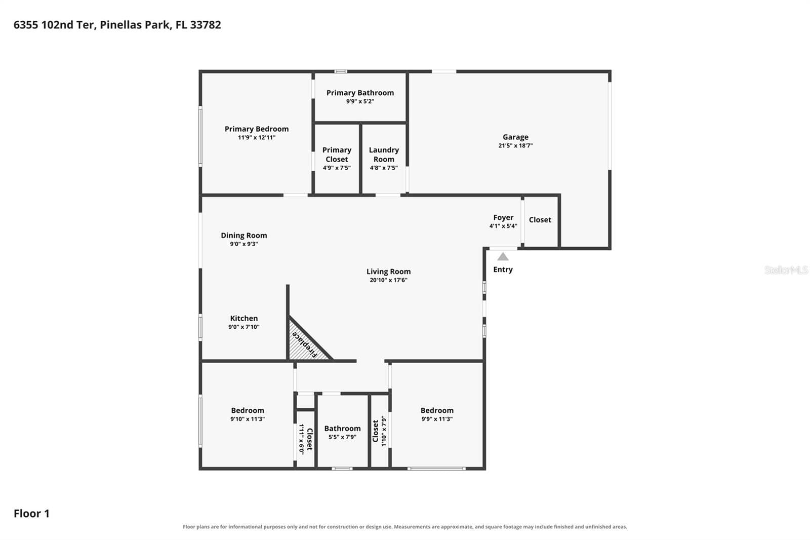 Floorplan - 6355 102ND TER N, PINELLAS PARK