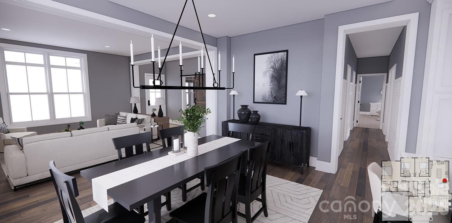 Kitchen & Dining-Rendering courtesy of Royal Oaks Design. - 166 Williams Meadow Loop, Hendersonville