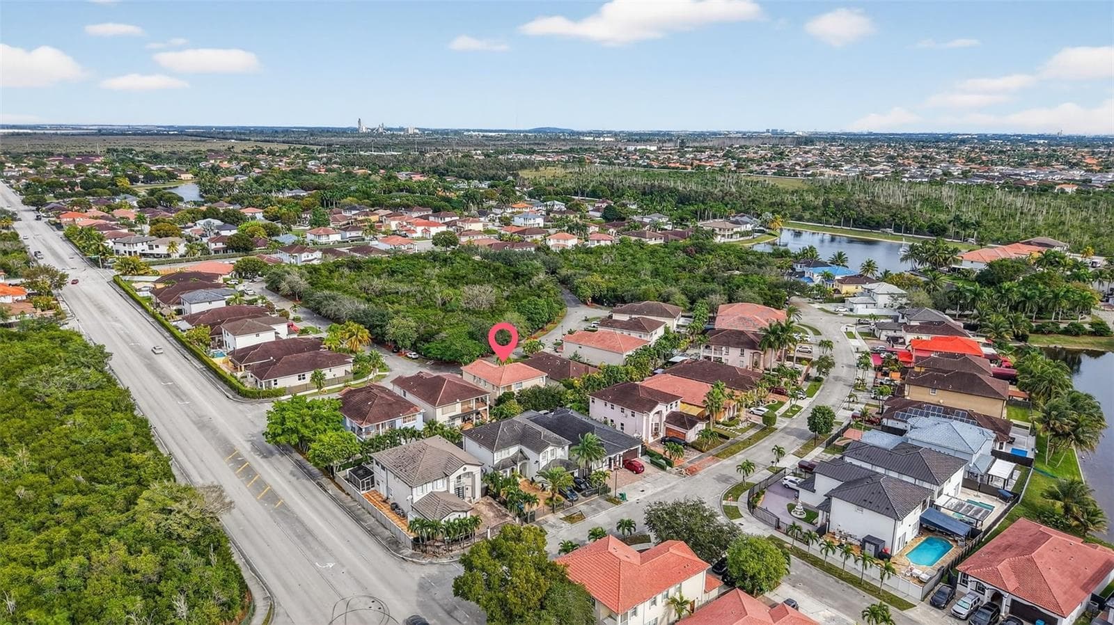 AERIAL VIEW - 15144 SW 20TH ST, MIAMI