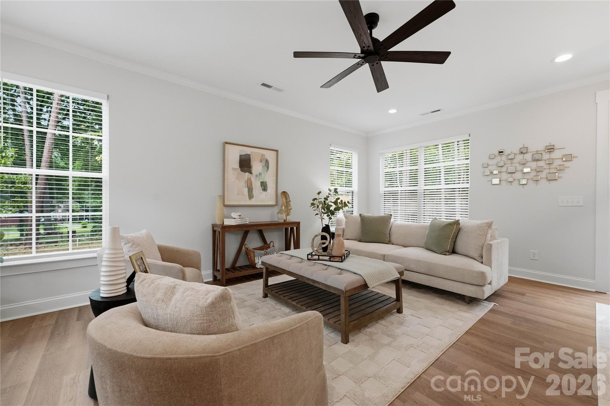 Large, light filled living room as you enter. - 14133 Woodhurst Lane, Mint Hill