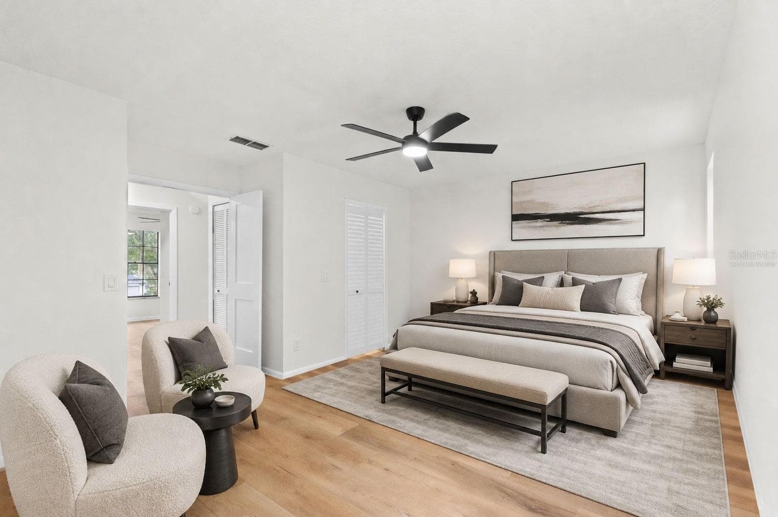 Primary bedroom- virtually staged - 3720 MURRAY DALE DR, VALRICO