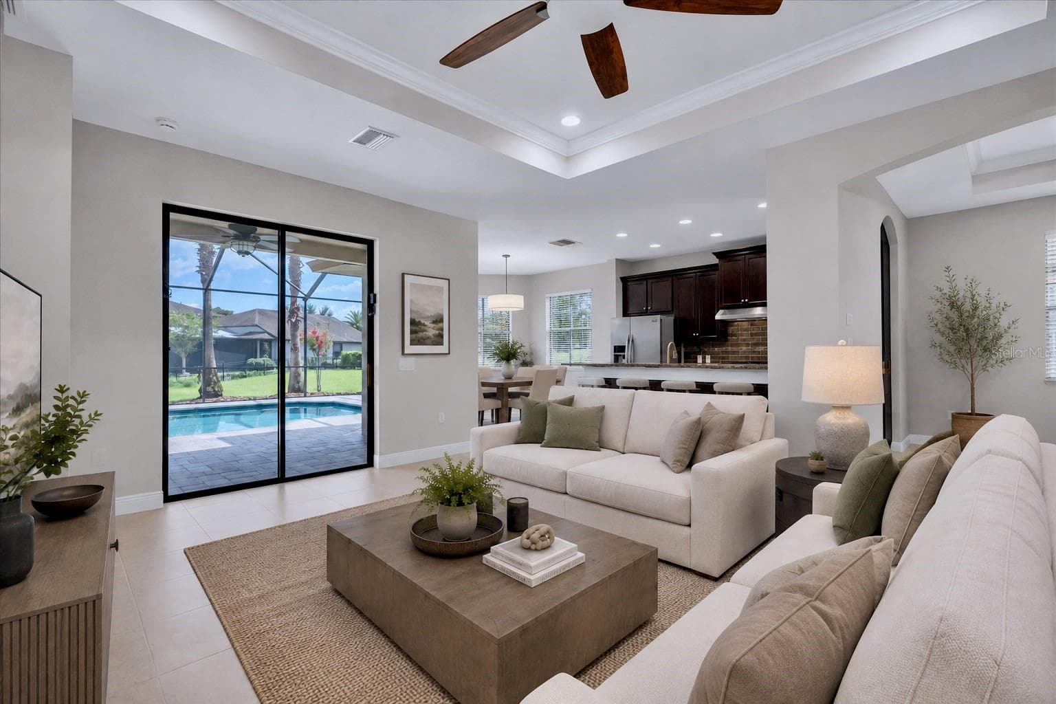 Beautifully Appointed Living Area - 8454 MAY PORT CT, LAND O LAKES