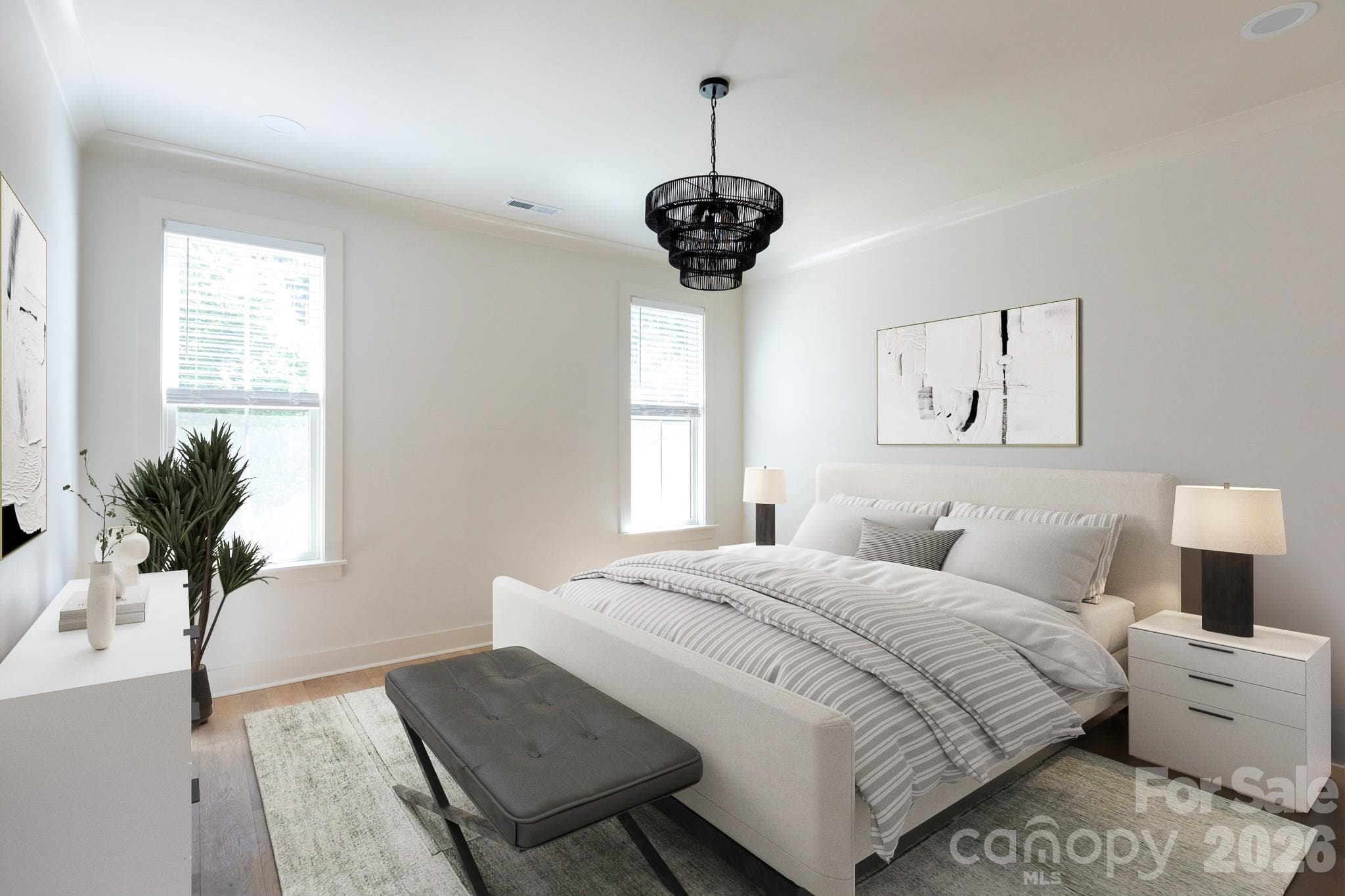 Enhanced primary bedroom - 1602 Herrin Avenue, Charlotte