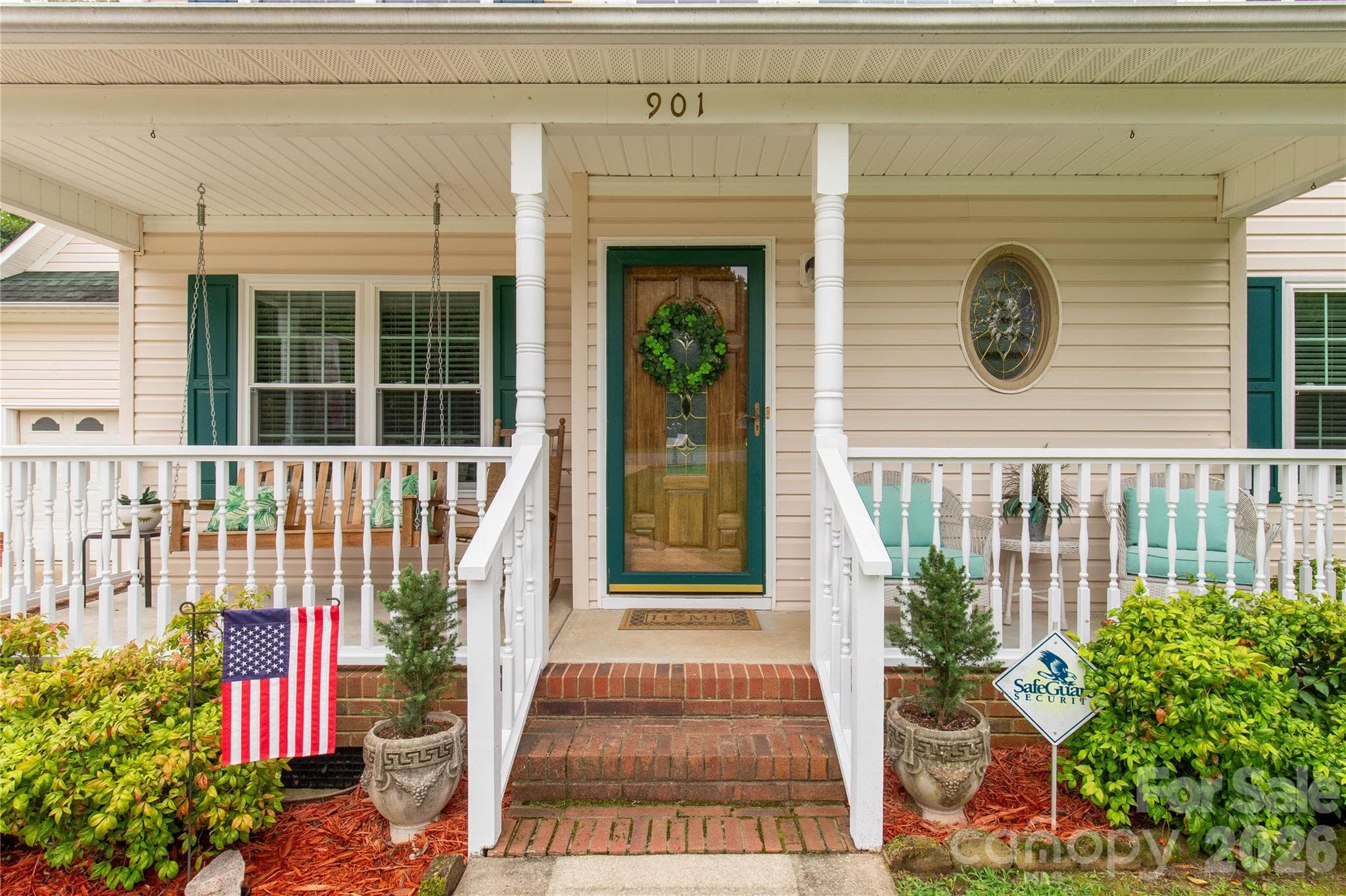 Covered Front Porch - 901 Clover Park Drive, Clover