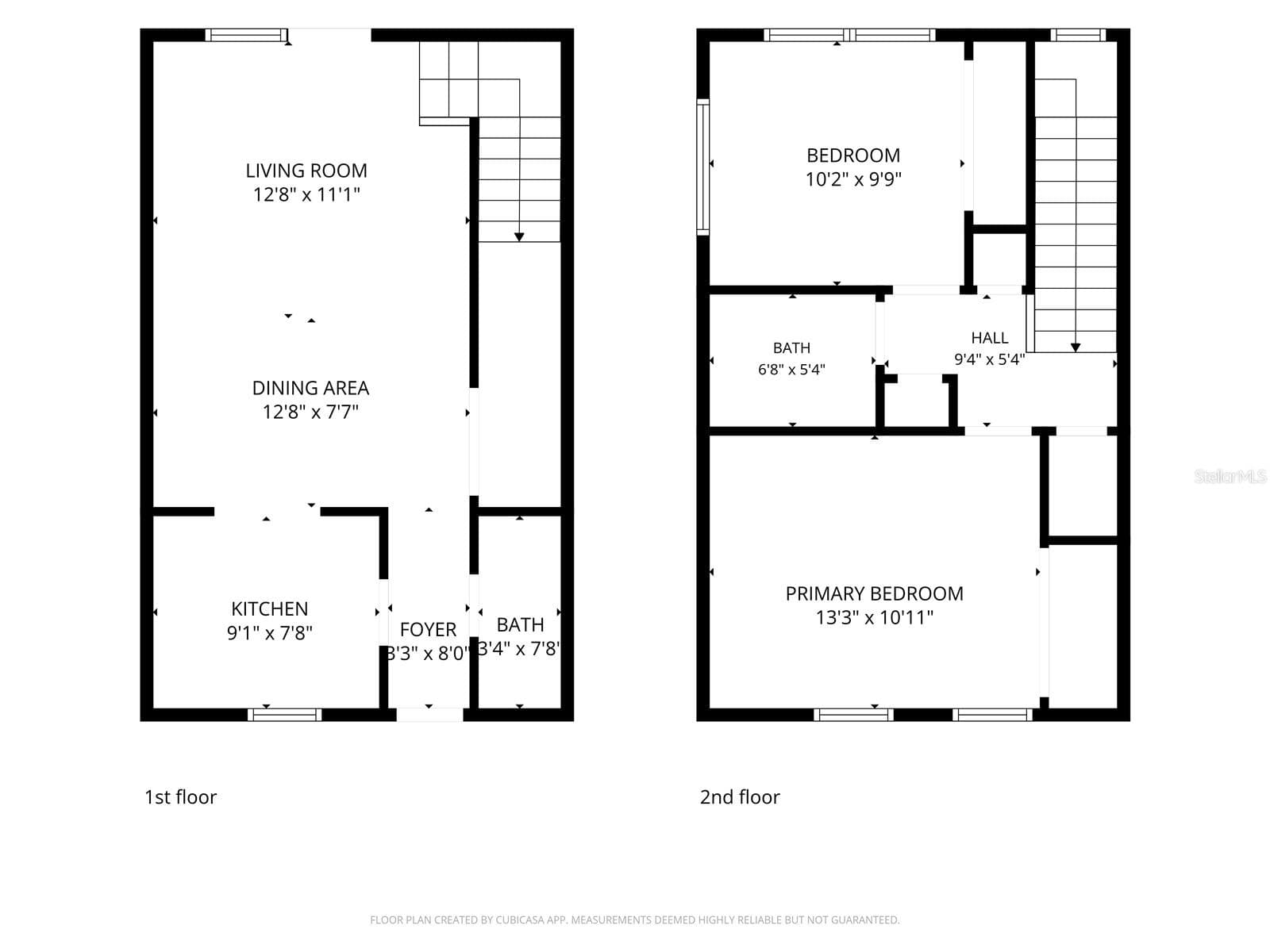 2D floor plan both up and down stairs - 2405 SE 16TH AVE #B, OCALA