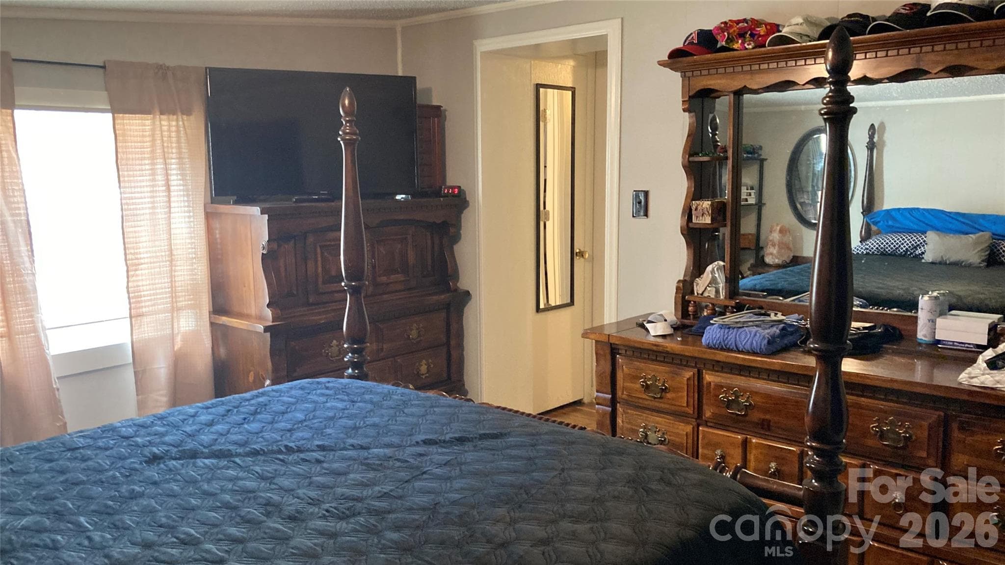 another view of small back bedroom w/tenant's furniture - 216 Auten Circle, Mount Holly