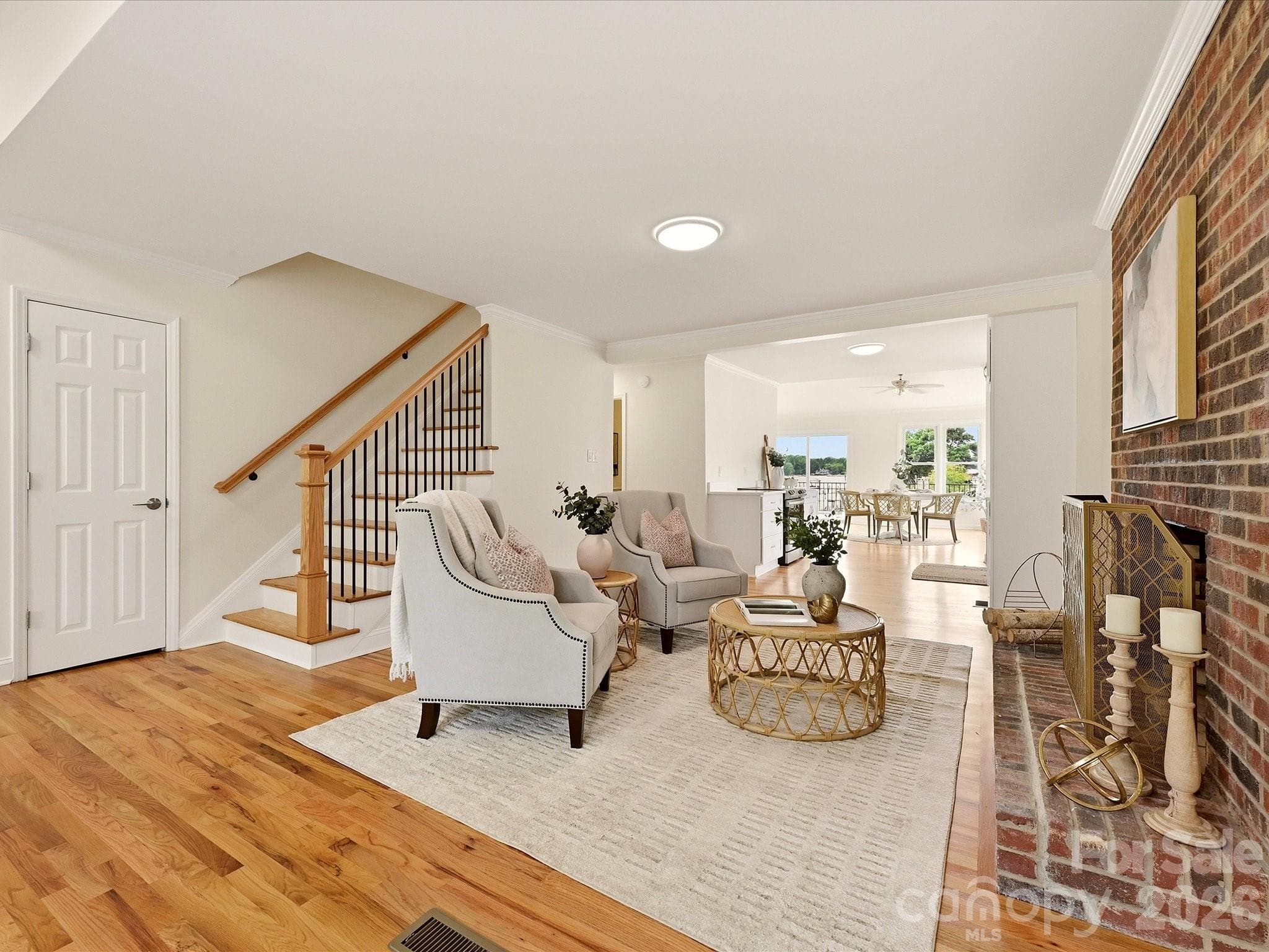 Formal living room with wood burning fireplace! - 20845 Lagoona Drive, Cornelius