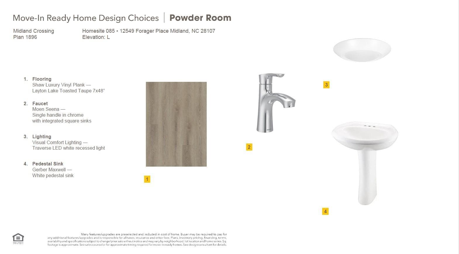Powder Room Options - 12549 Forager Place, Midland