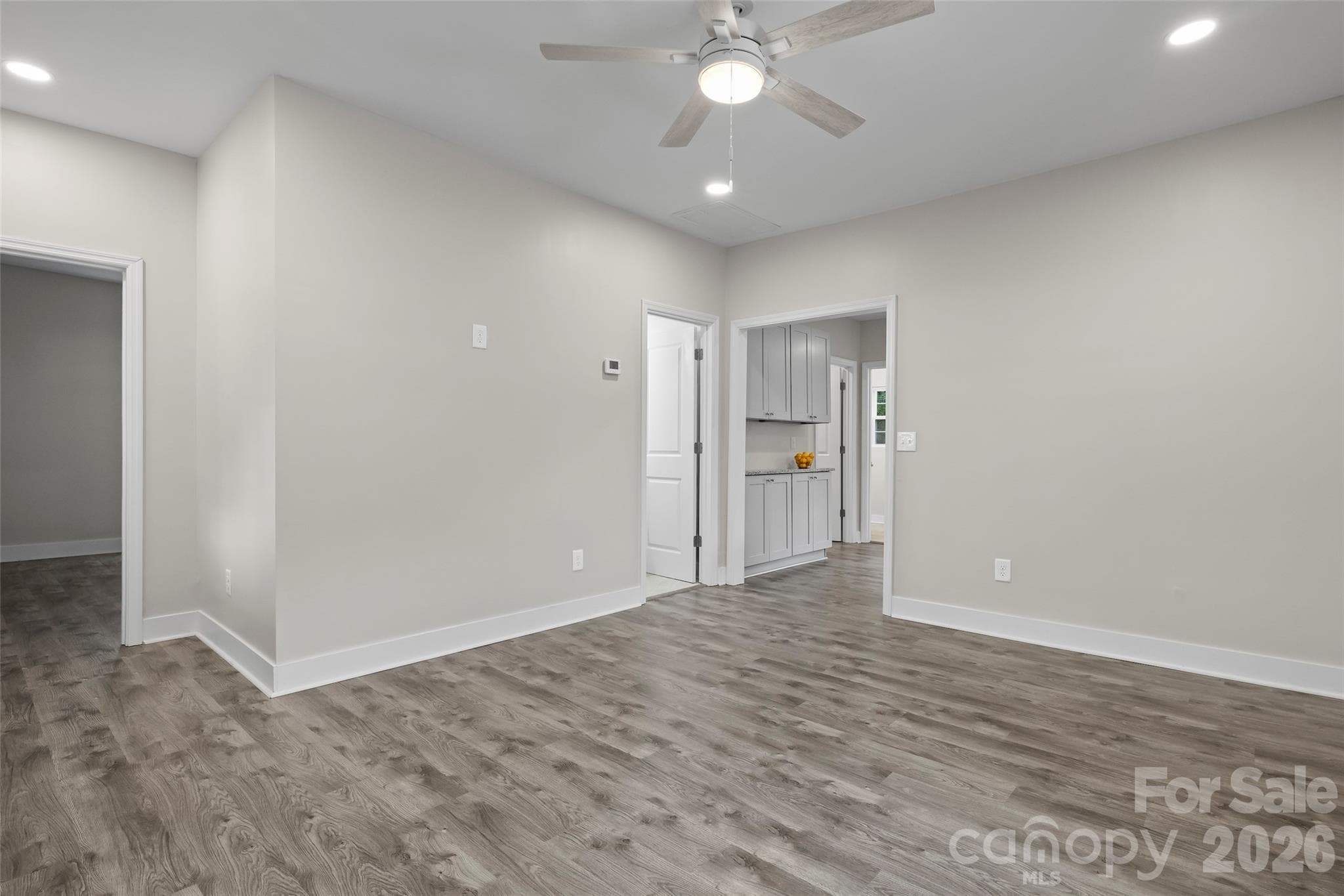 Living room and entry to kitchen - 605 Kings Mountain Street, Clover