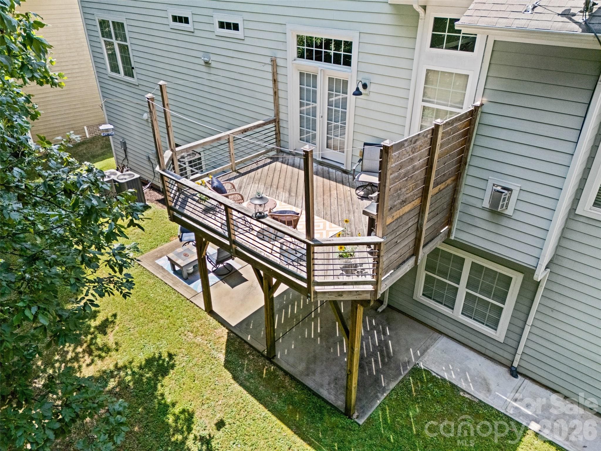 Deck and patio area in rear of home - 2209 Trading Ford Drive, Waxhaw
