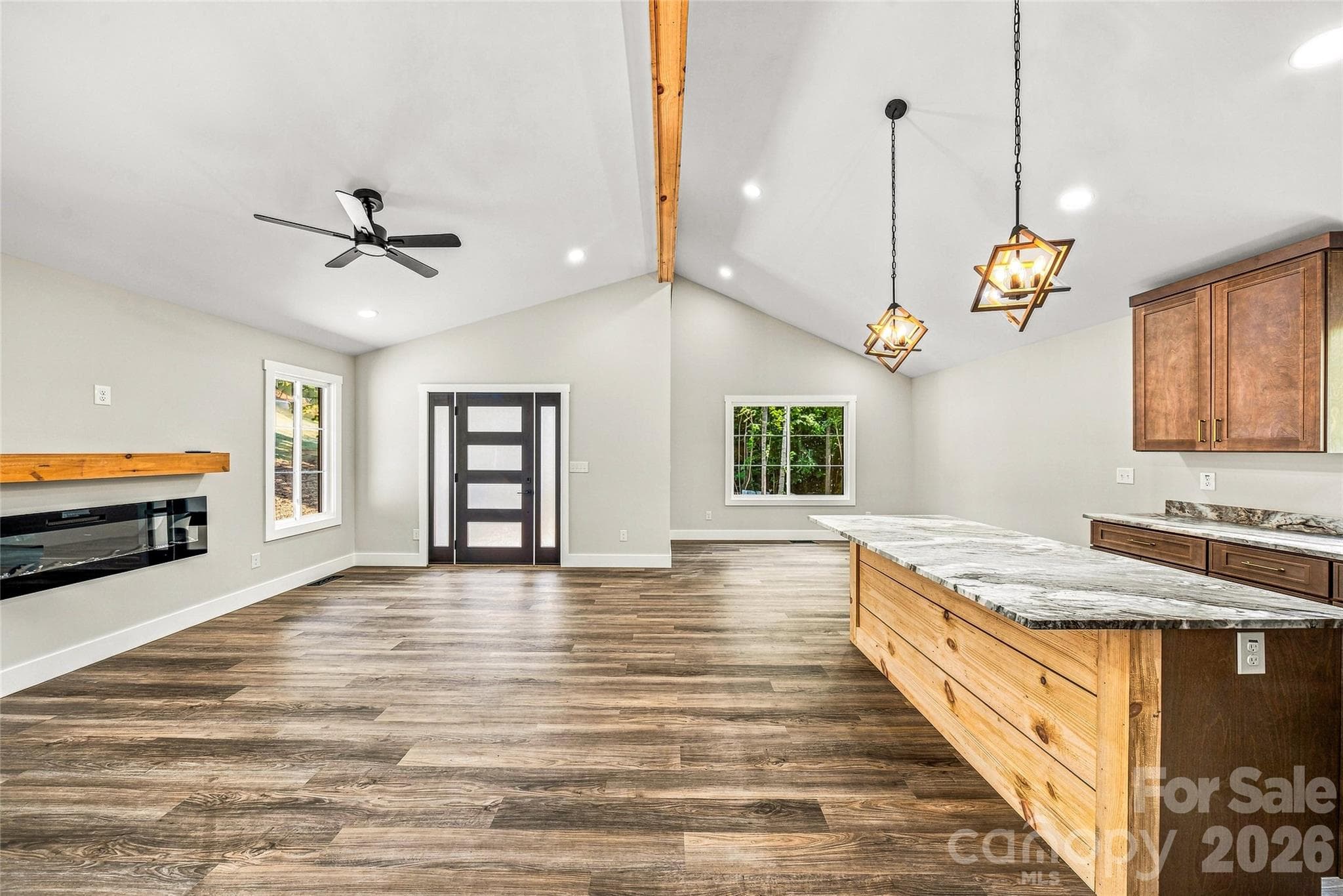 Open-concept living and kitchen - 60 Catatoga Trail, Marion