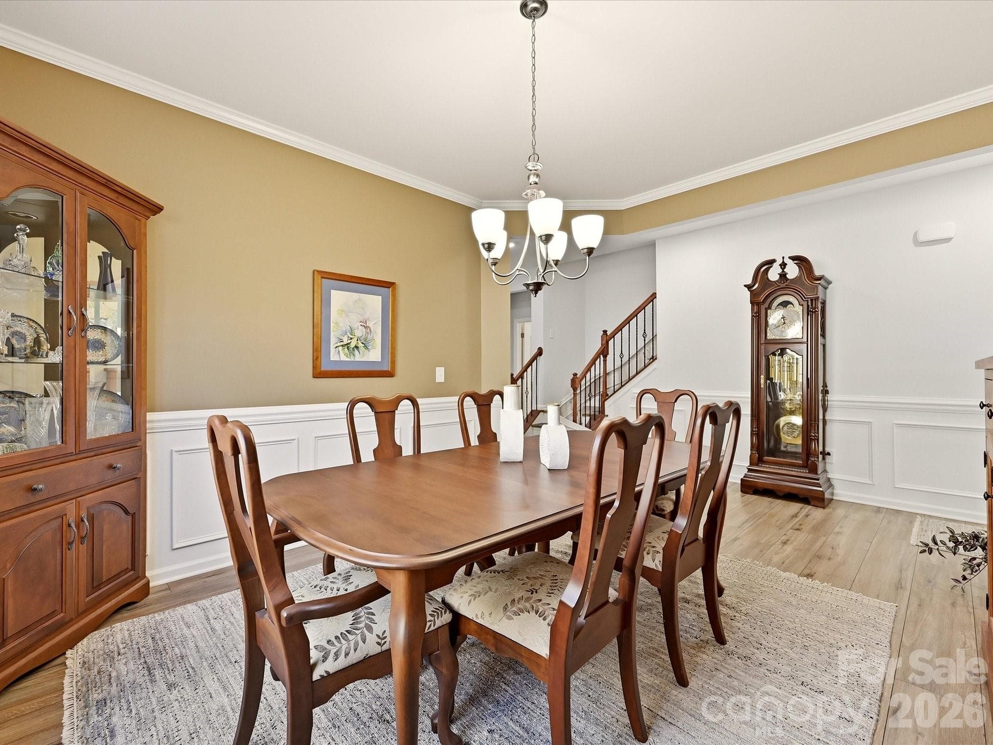 Wide Plank Flooring. Chair Rail and Picture Frame Moldings added in Foyer too! - 5060 Big Bend Drive, Lancaster