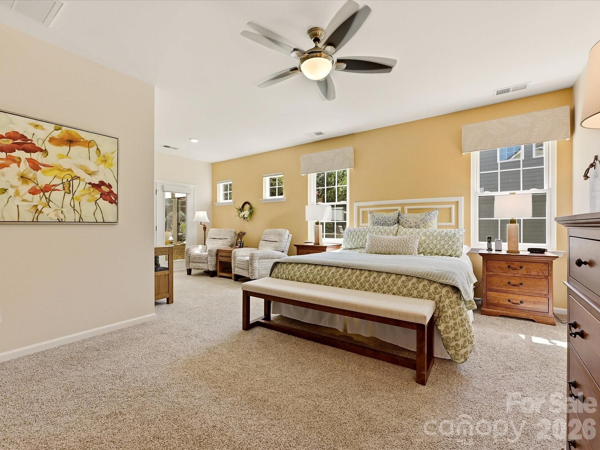 Primary with Sitting room ideal for Office, Den or Flex Space. Has Access to Three Season Room too! - 5060 Big Bend Drive, Lancaster