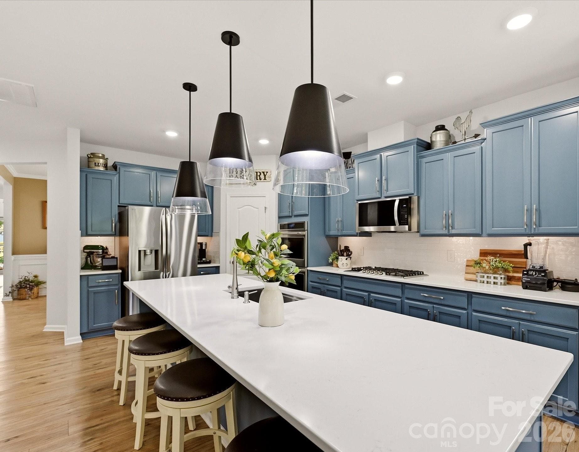 Upgraded Modern Hardware on Cabinets, Wide Plank Flooring and Recessed Lighting, Refrigerator Can Remain! - 5060 Big Bend Drive, Lancaster