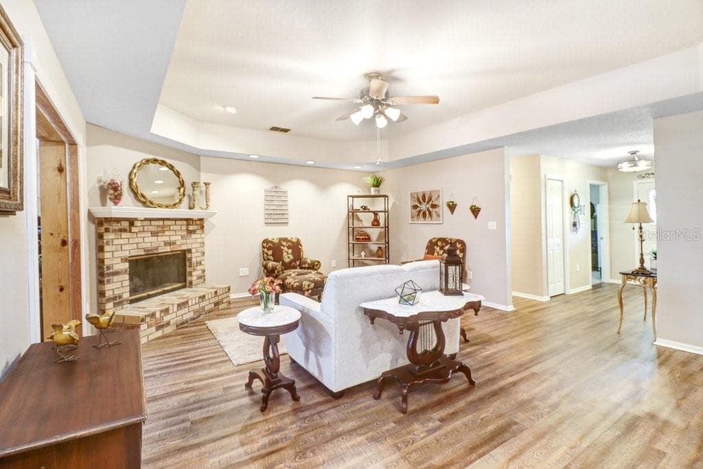 Family Room with Fireplace - 13221 TOM GALLAGHER RD, DOVER