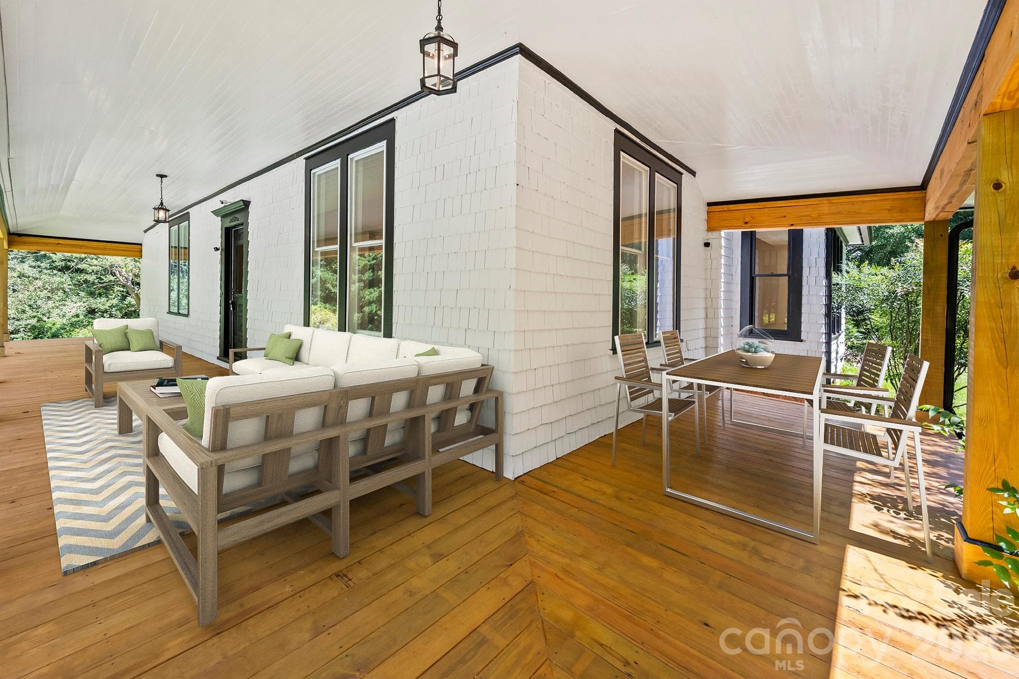 Front Porch Virtually Staged - 103 Hyde Avenue, Tryon