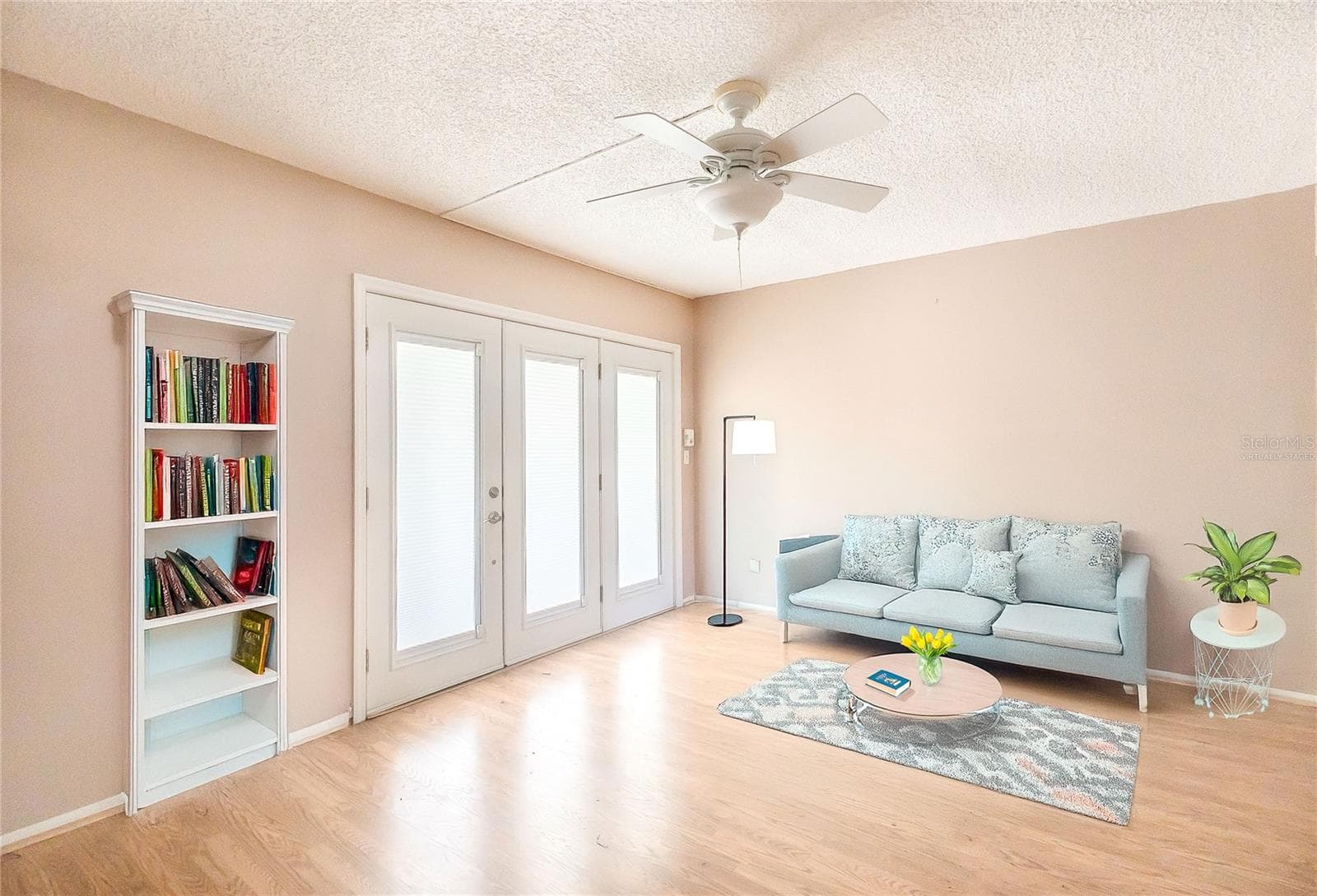 living room virtually staged - 9209 SEMINOLE BLVD #79, SEMINOLE