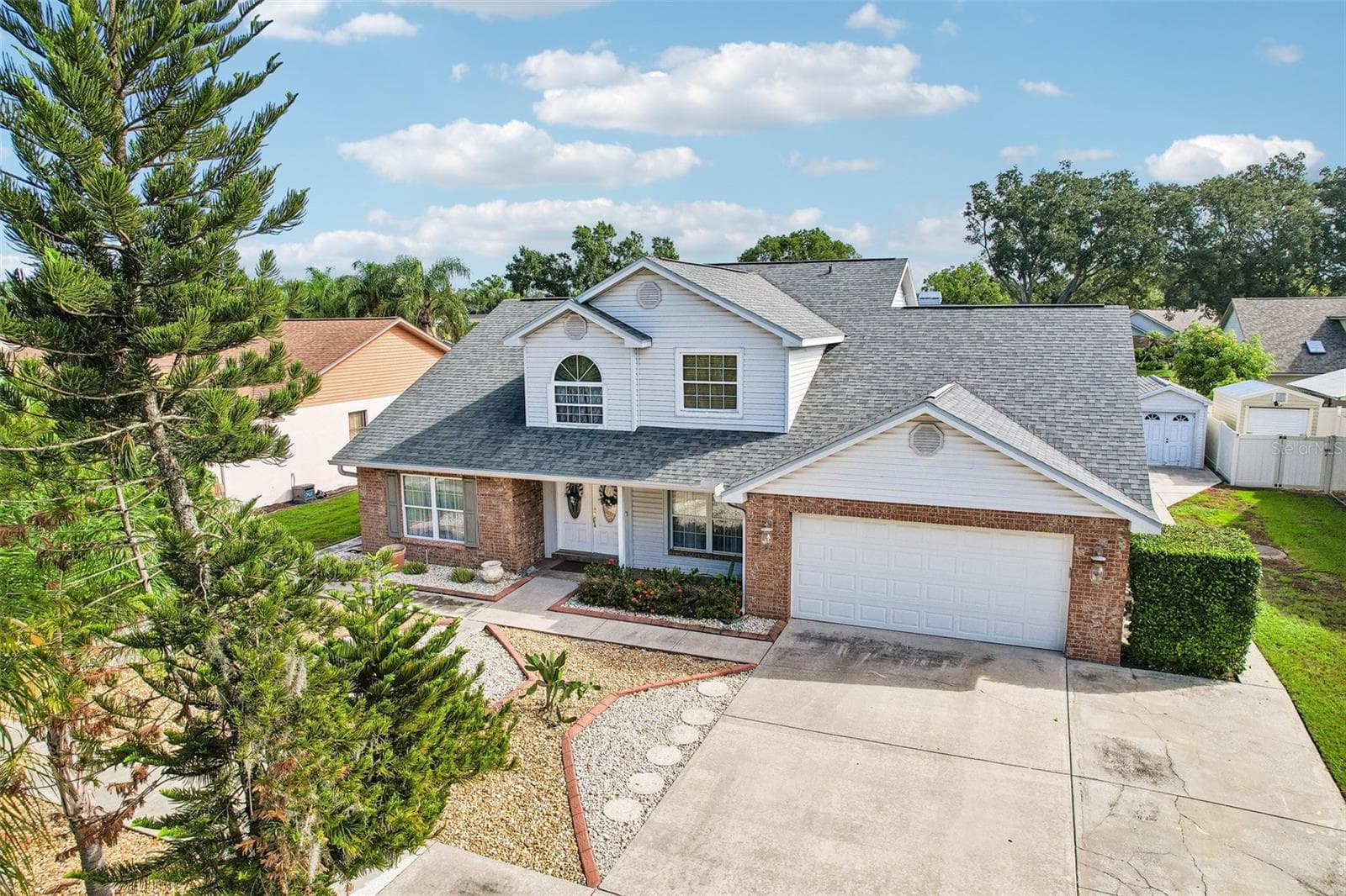 Ariel view of home - 1424 DUMONT DR, VALRICO