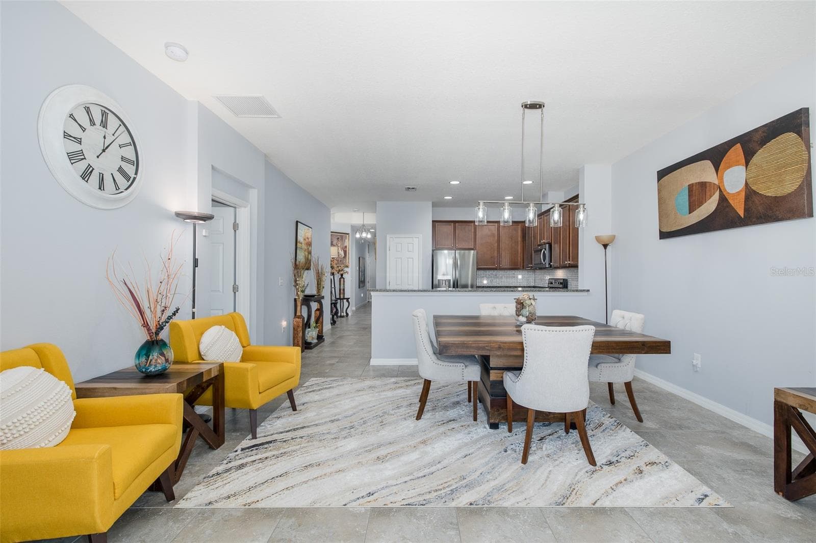Dining room overlooking kitchen - 2220 PARROT FISH DR, HOLIDAY