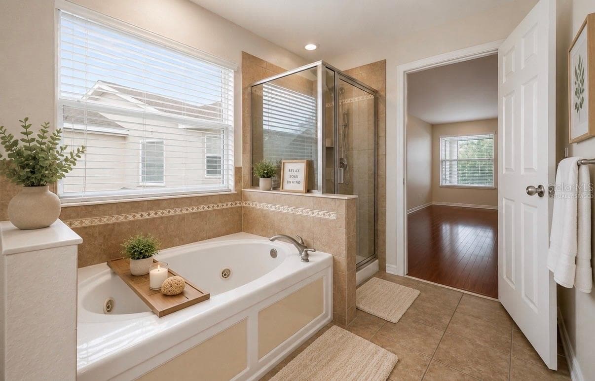Virtually StagedPrimary Bath - 11232 CREEK HAVEN DR, RIVERVIEW