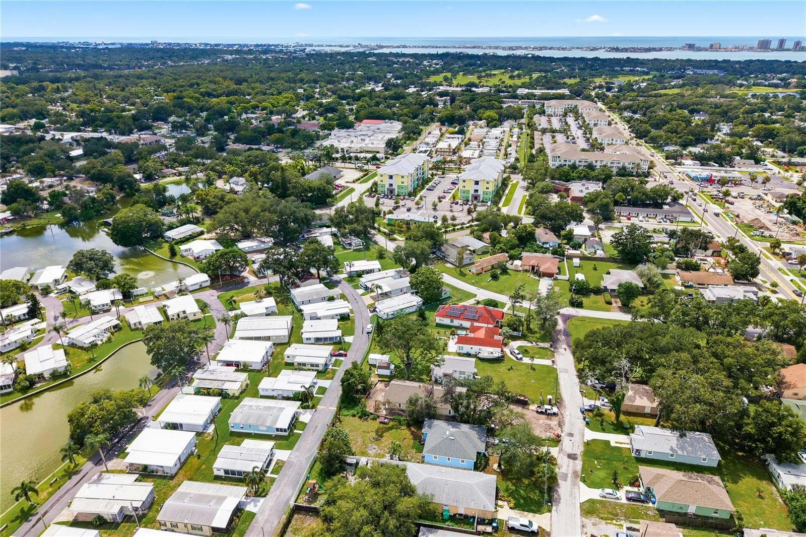 Aerial with lake - 980 7TH ST NW #88, LARGO