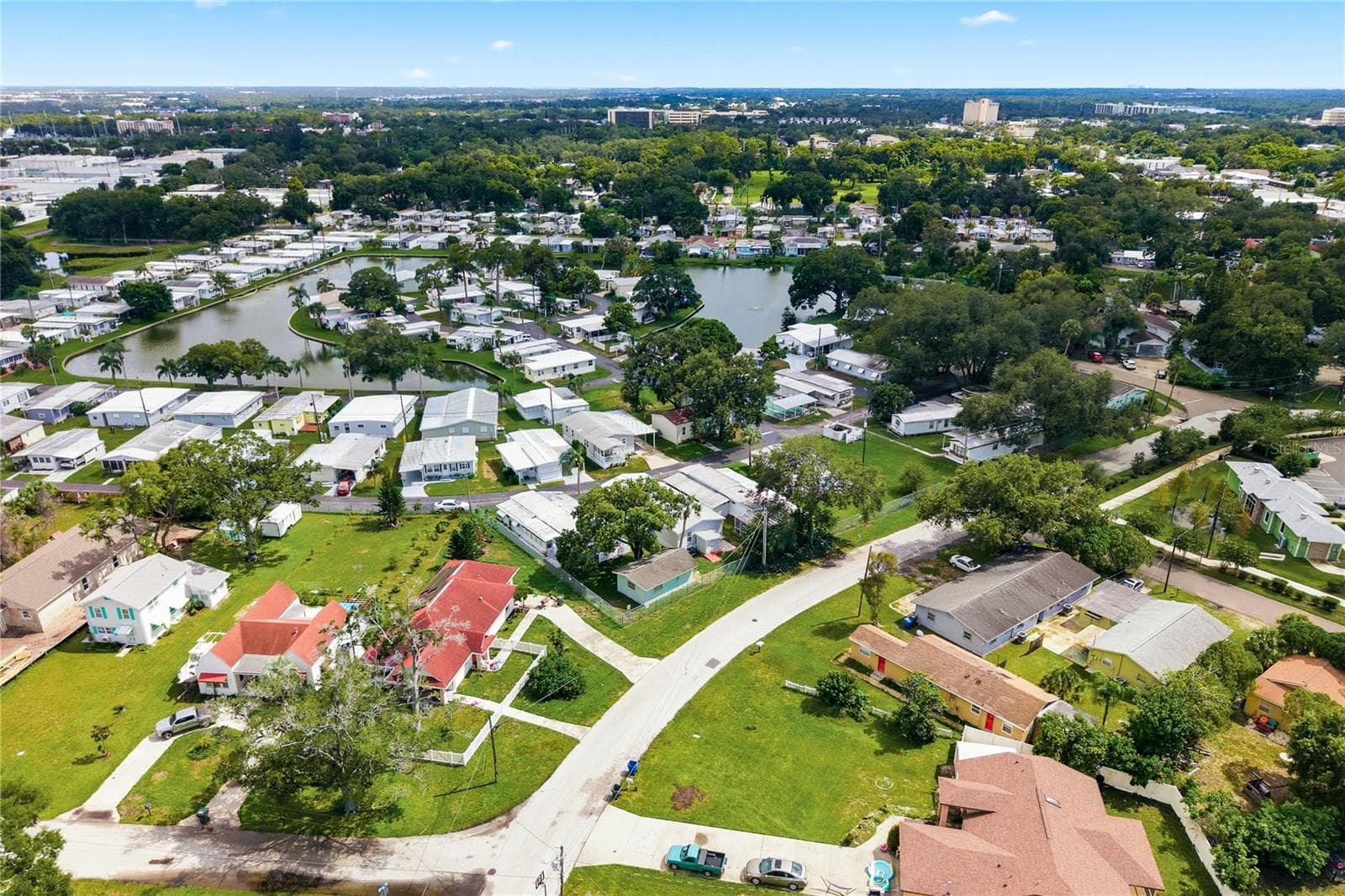 Aerial with lake - 980 7TH ST NW #88, LARGO