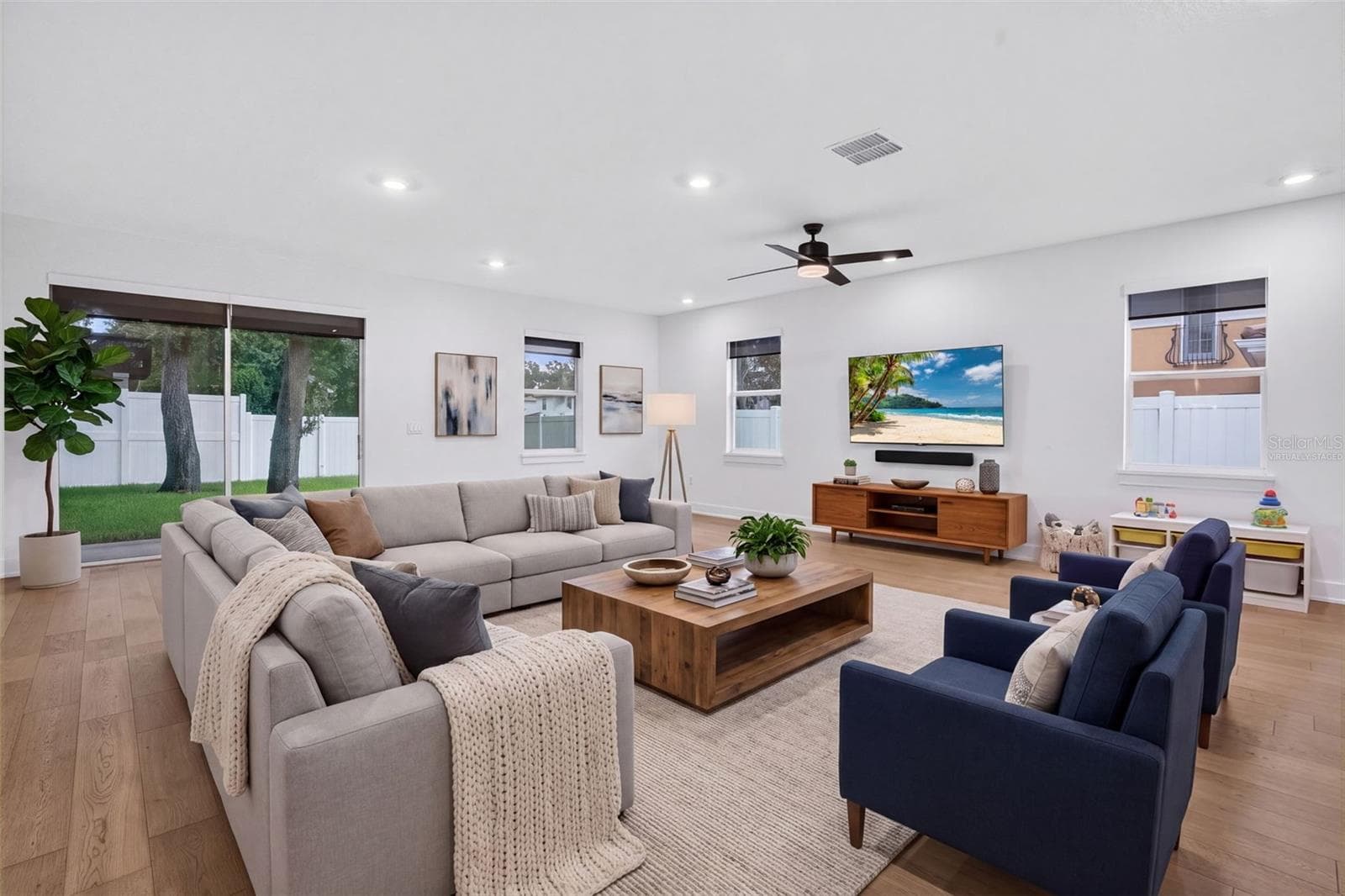 Virtually Staged Living Area - 5818 1/2 S 6TH ST, TAMPA