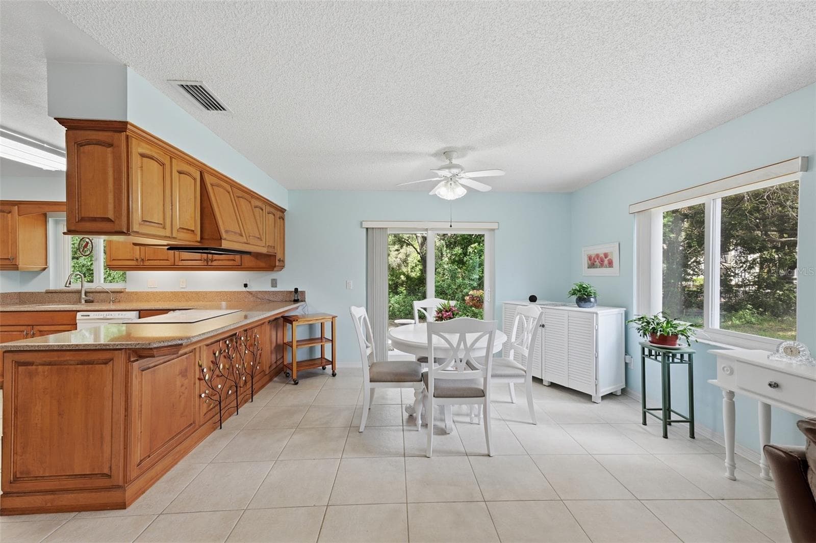 WONDERFUL VIEW FROM BREAKFAST NOOK THROUGHUPDATED SLIDING DOOR AND WINDOW. - 1803 NEW BEDFORD DR, SUN CITY CENTER