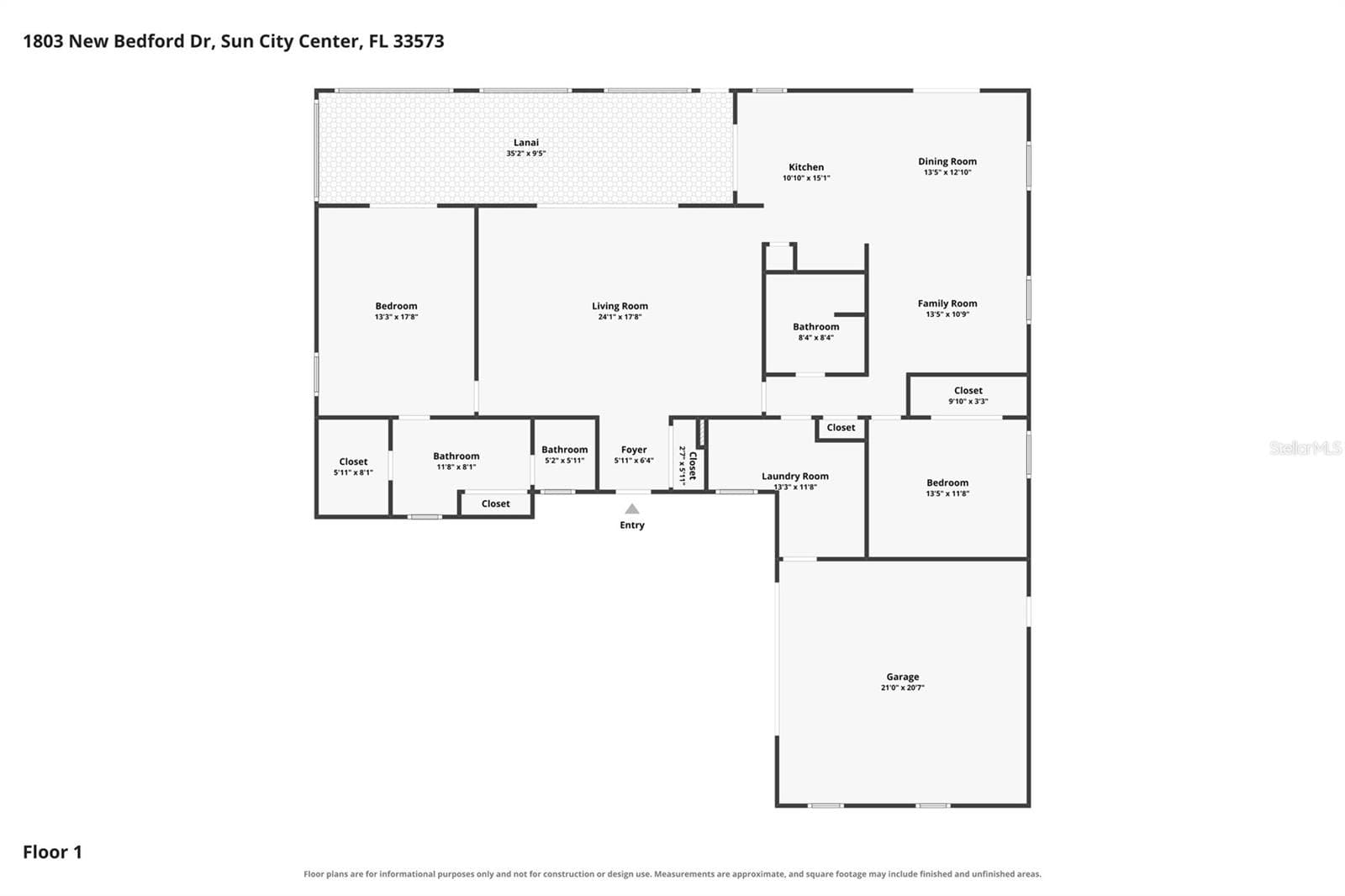 ISLANDER FLOOR PLAN - 1803 NEW BEDFORD DR, SUN CITY CENTER