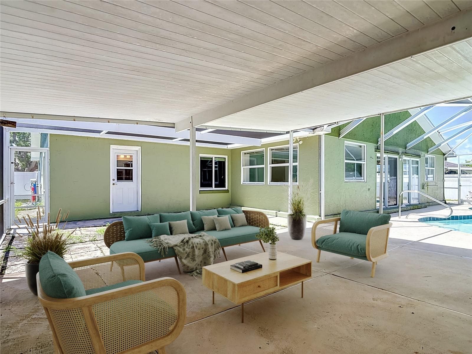 virtually staged pool area - 1237 JEFFERY DR, PORT ORANGE