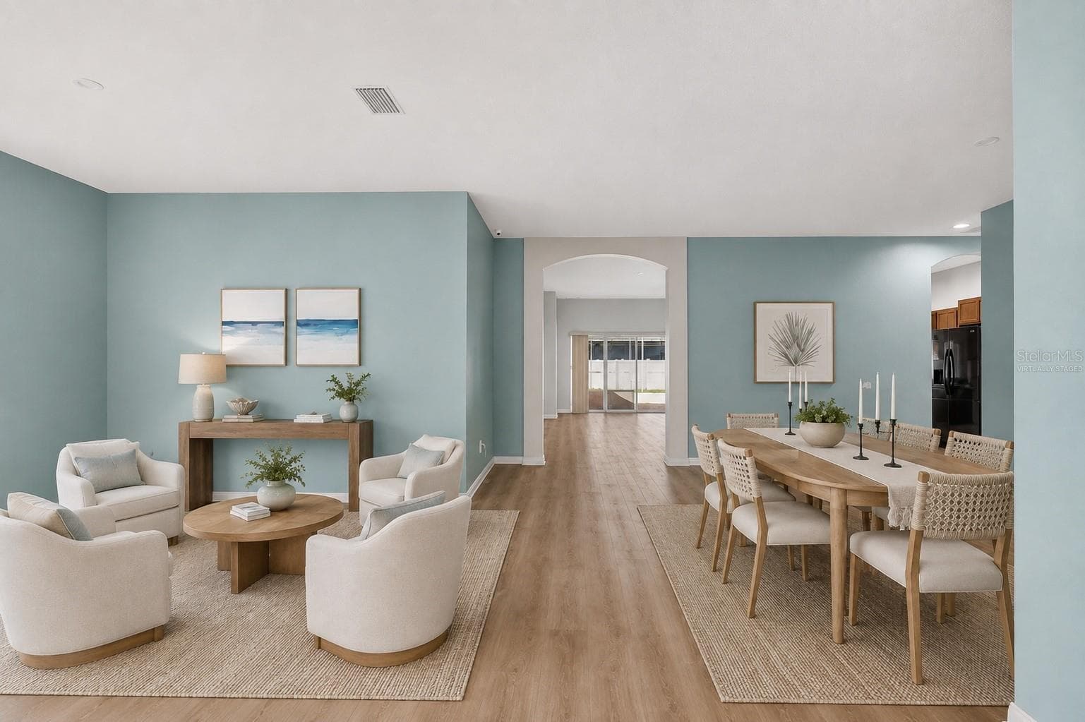 Formal living and dining virtually staged. - 319 19TH ST NW, RUSKIN