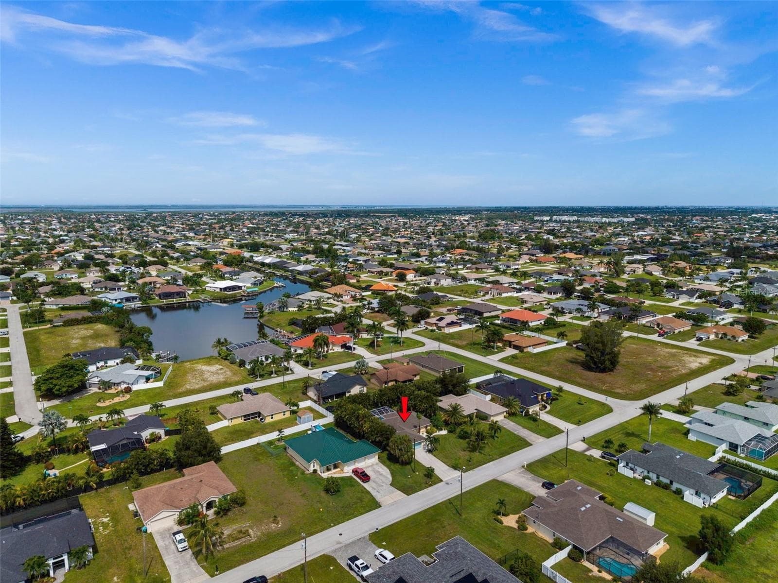 Aerial view of the neighborhood - 3112 SW 16TH PL, CAPE CORAL
