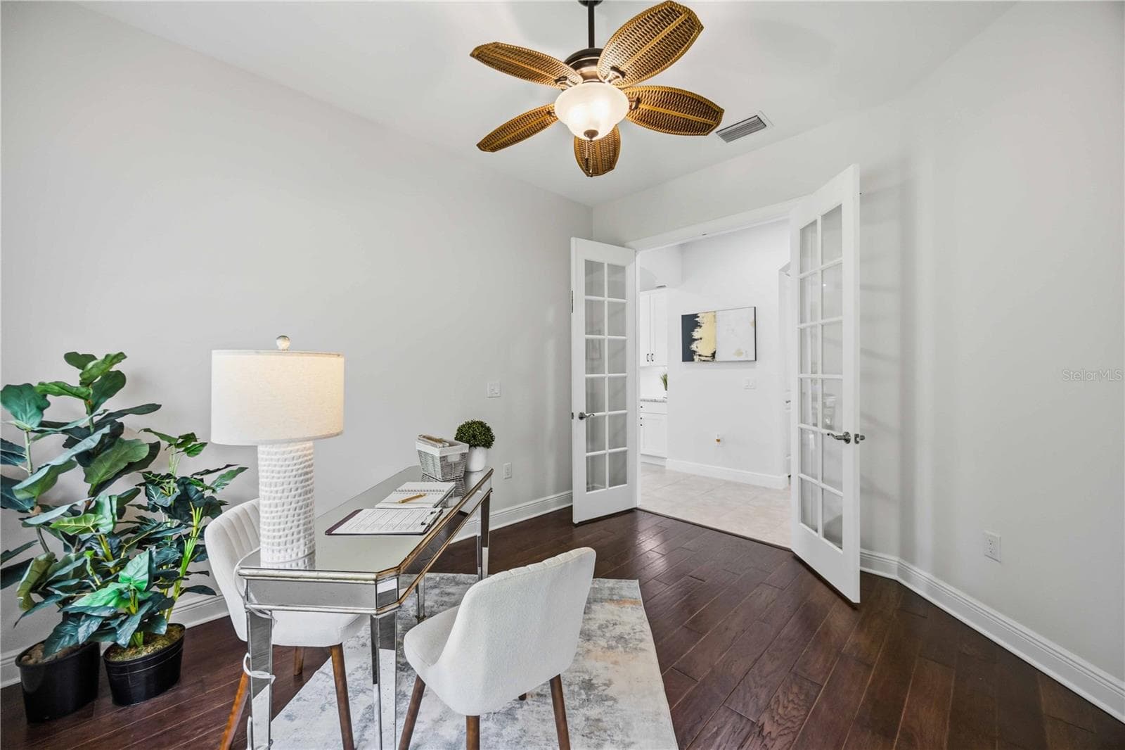 office - French Doors, Beautiful Engineered Hardwood flooring - Total privacy. - 23781 WAVERLY CIR, VENICE