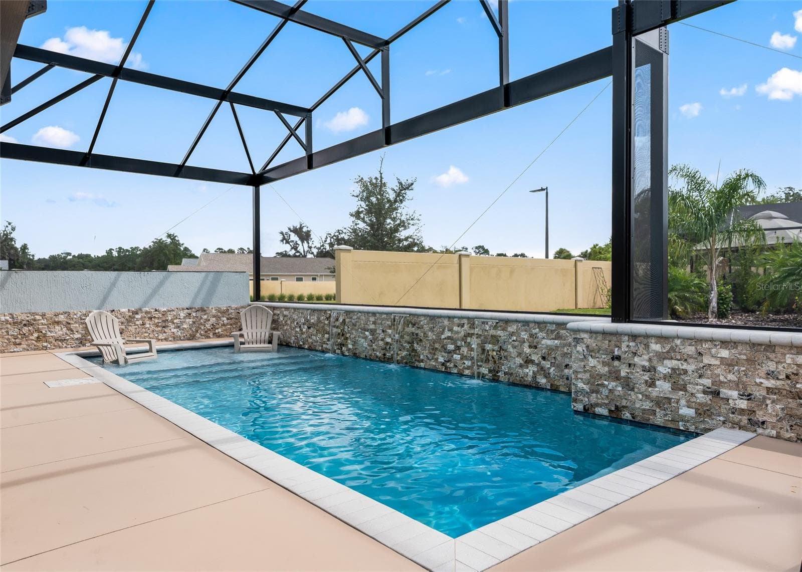 Saltwater Pool with 3 Waterfalls and Sun Shelf - 3146 JACQUELINE WAY, THE VILLAGES