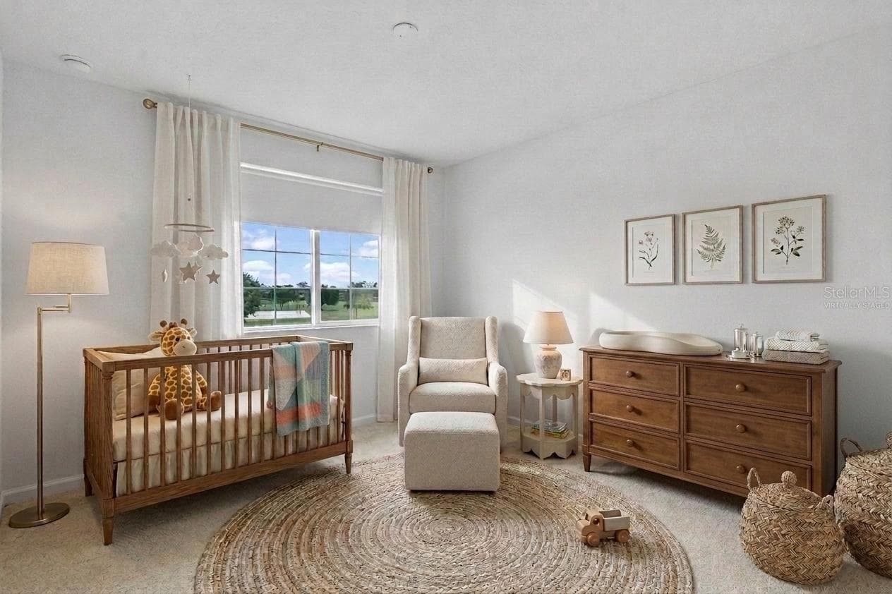 Bedroom #4 virtually staged as Nursery - 16021 CHAMPLAIN ST, CLERMONT