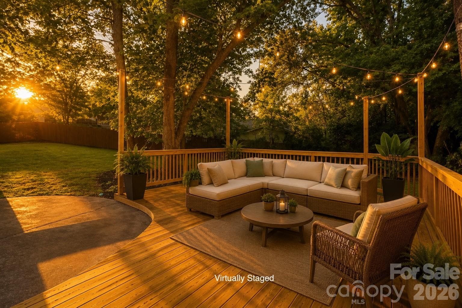 Back Patio Deck - Virtually Staged - 900 Burtonwood Circle, Charlotte