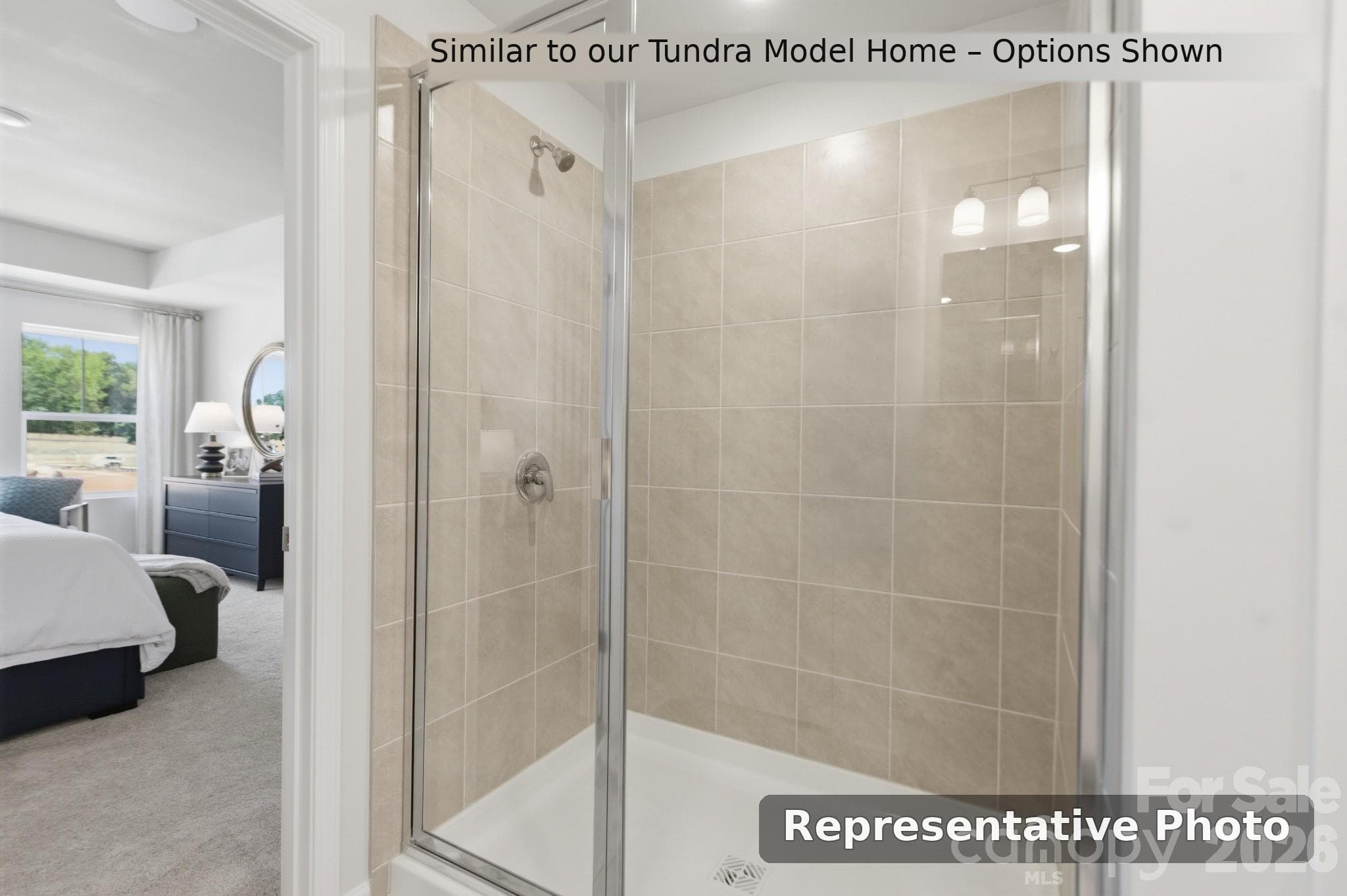 Rendering of Owner's Shower Leading Back into the Owner's Suite - 6609 Fire Lily Lane, Charlotte