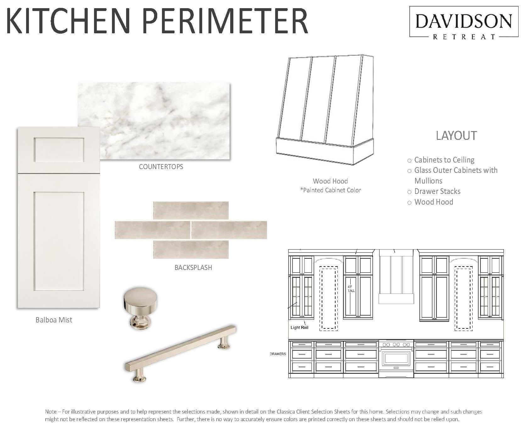 Kitchen Perimeter Selections - 128 Willow View Loop, Davidson
