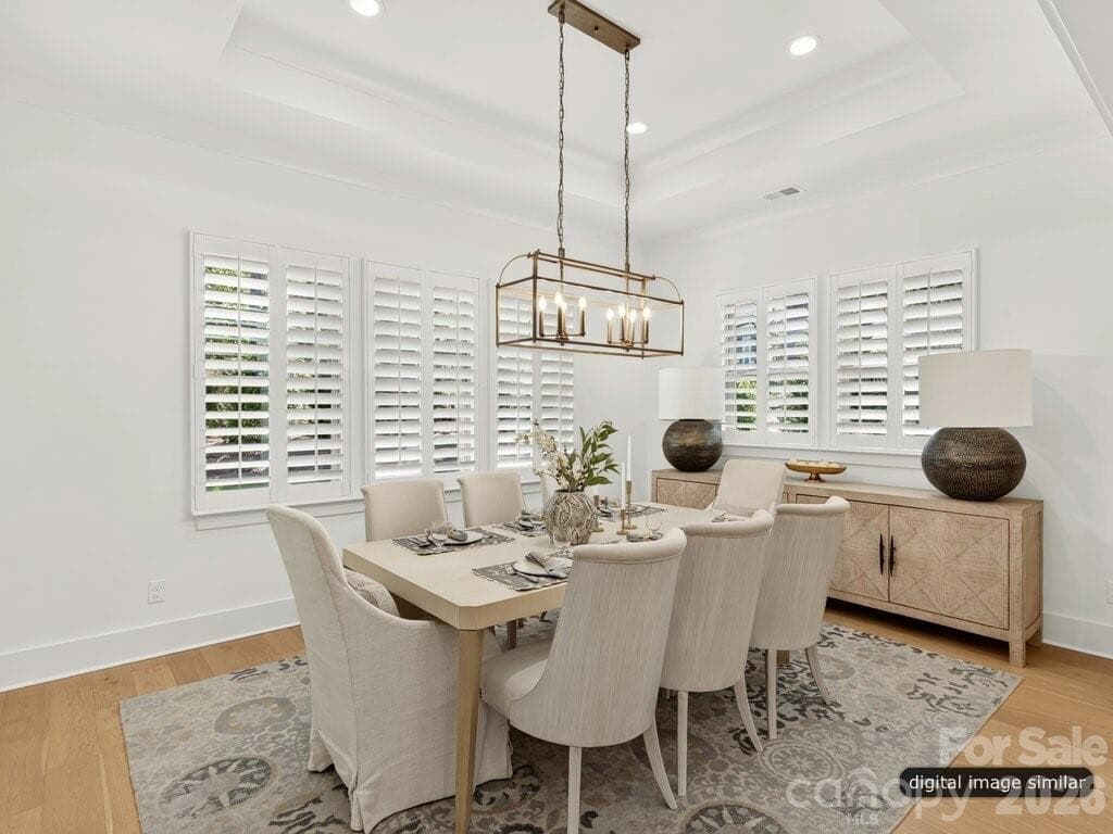 Formal Dining Room connects to Kitchen - 128 Willow View Loop, Davidson