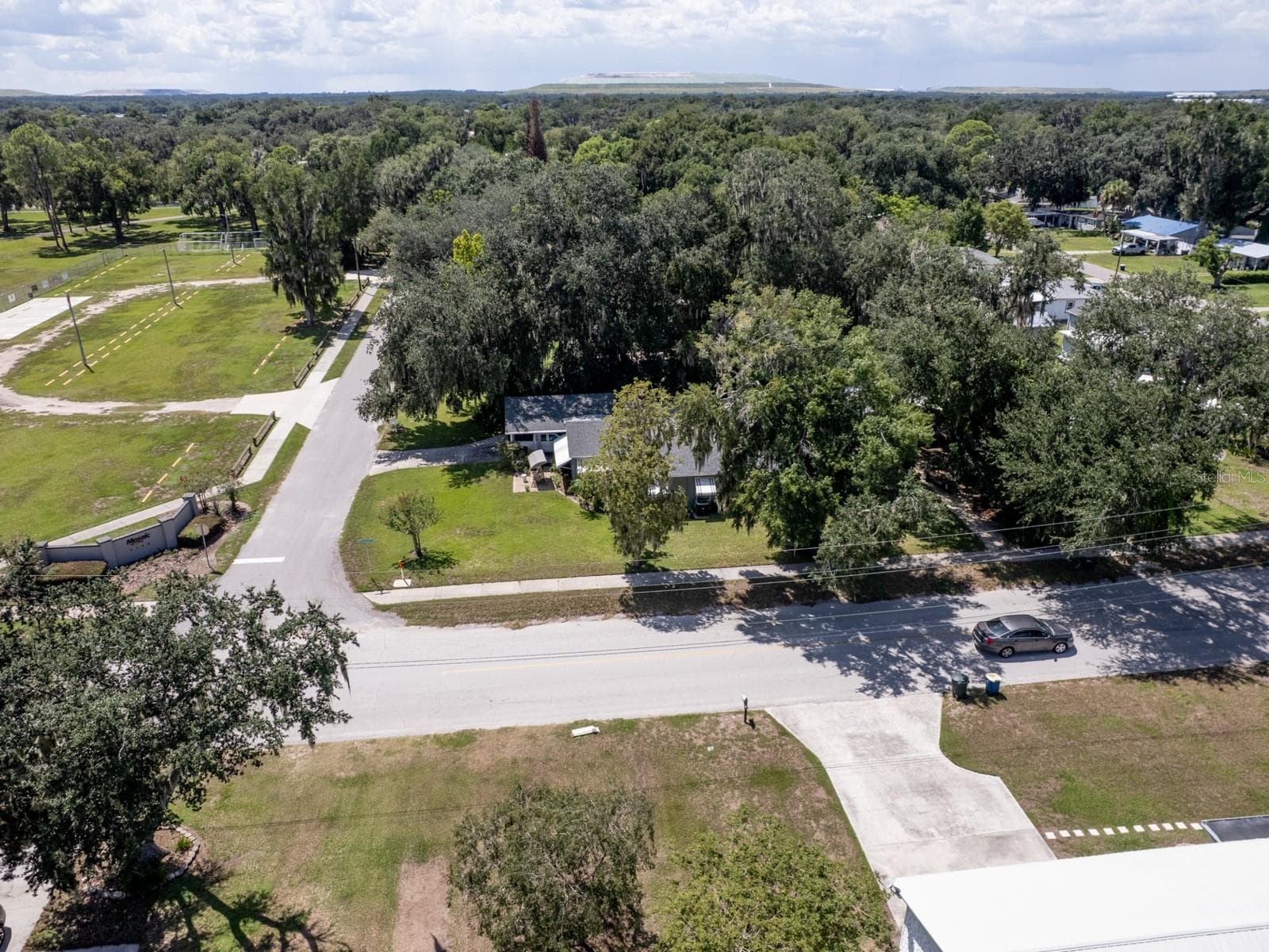 Aerial of the home. - 1855 E VALENCIA DR, BARTOW