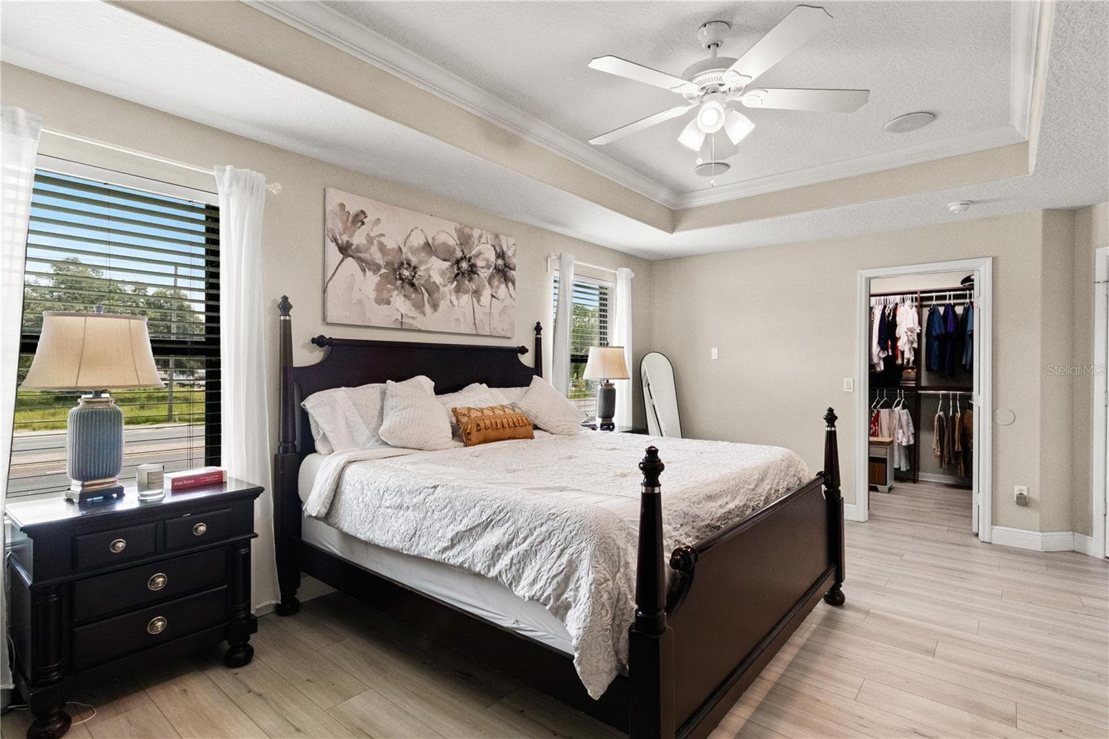 Coffered ceilings make the primary suite feel truly special - 5824 FISH CROW PL, LAND O LAKES