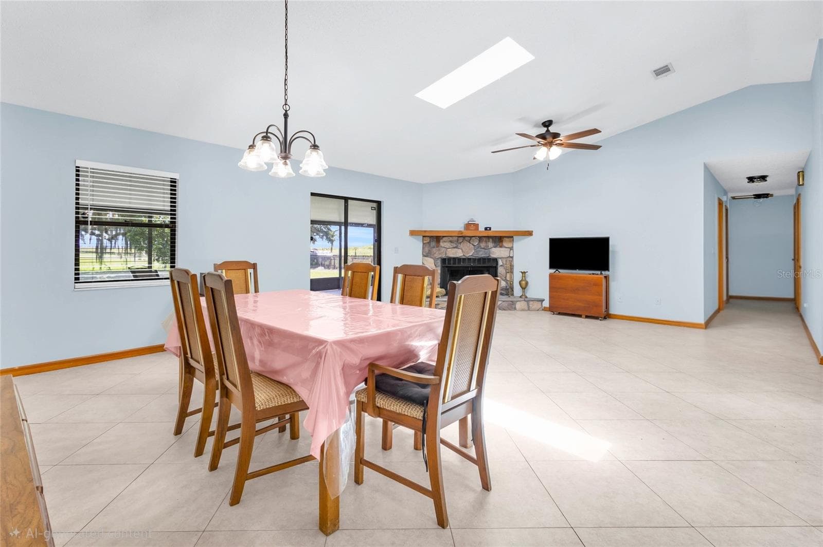Dining area with vaulted ceilings - 2805 LAKE TOHOPEKALIGA BLVD, KISSIMMEE
