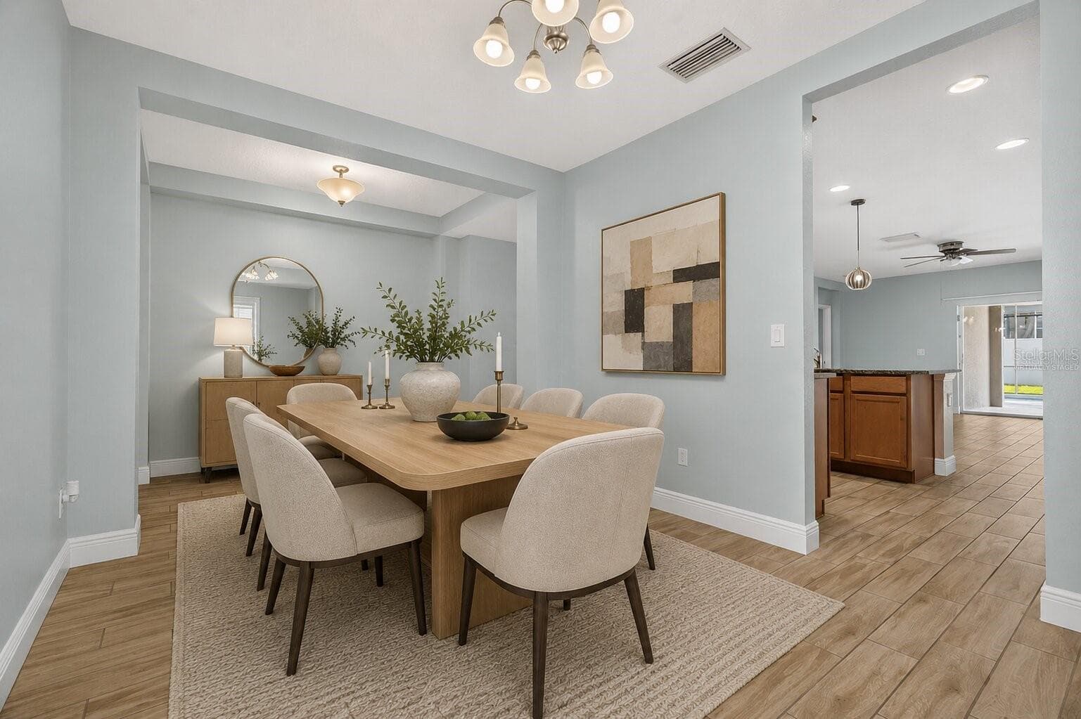 Virtually Staged Dining Area and Entry way - 878 BENJAMIN TRL, DAVENPORT