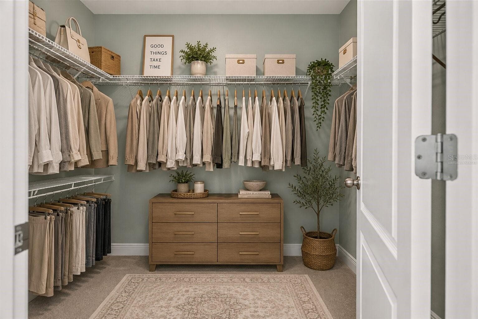 Virtually Staged Walk-in Closet - 878 BENJAMIN TRL, DAVENPORT