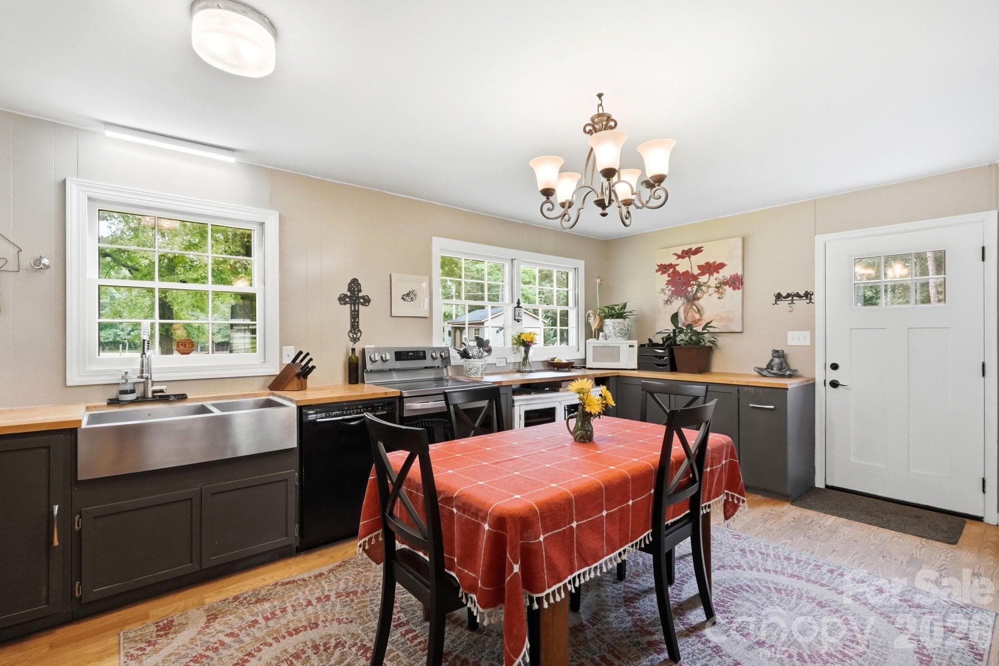 Kitchen with dining - 205 Airport Road, Monroe