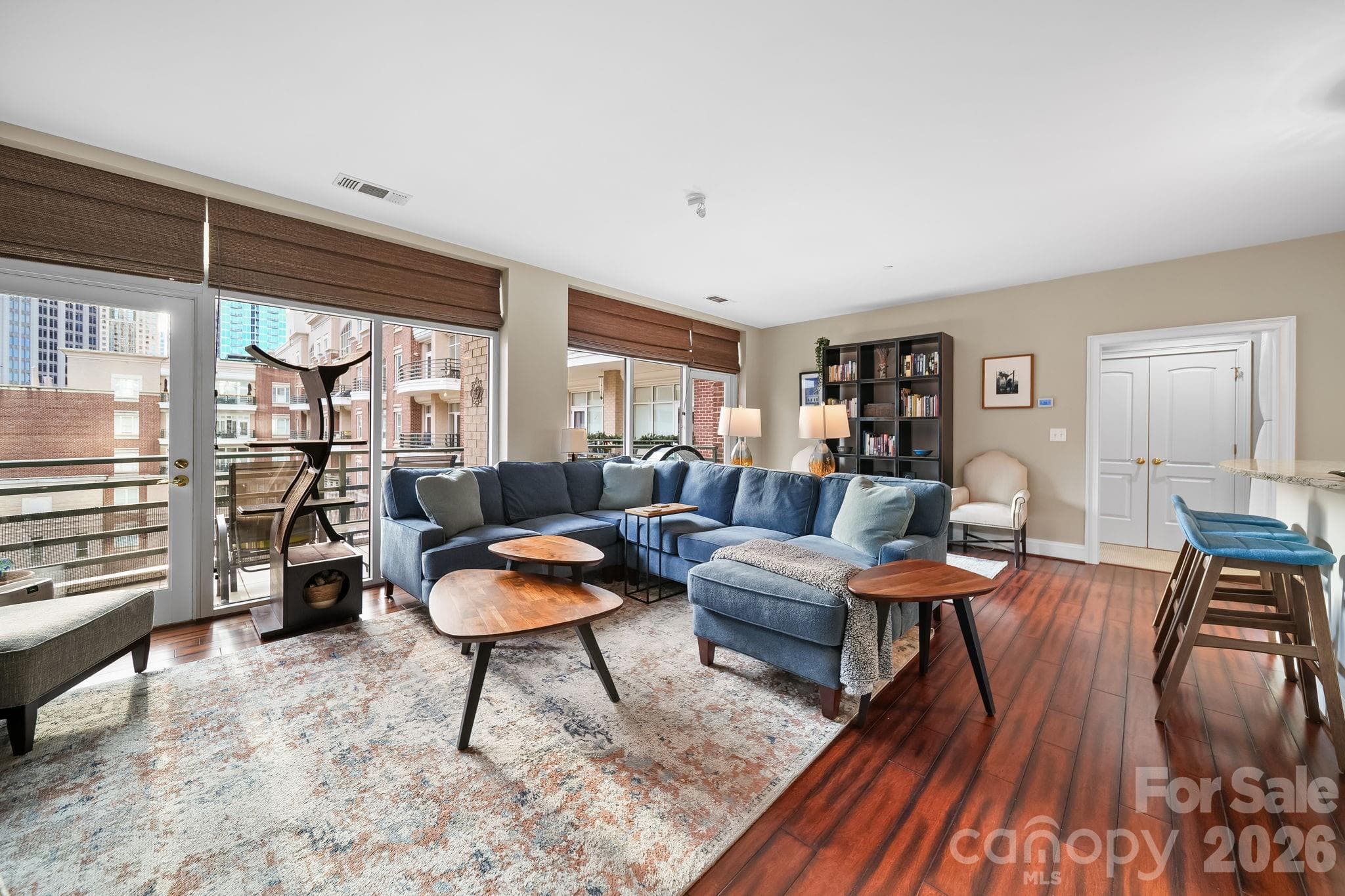 Great view from living room - 400 N Church Street, Charlotte