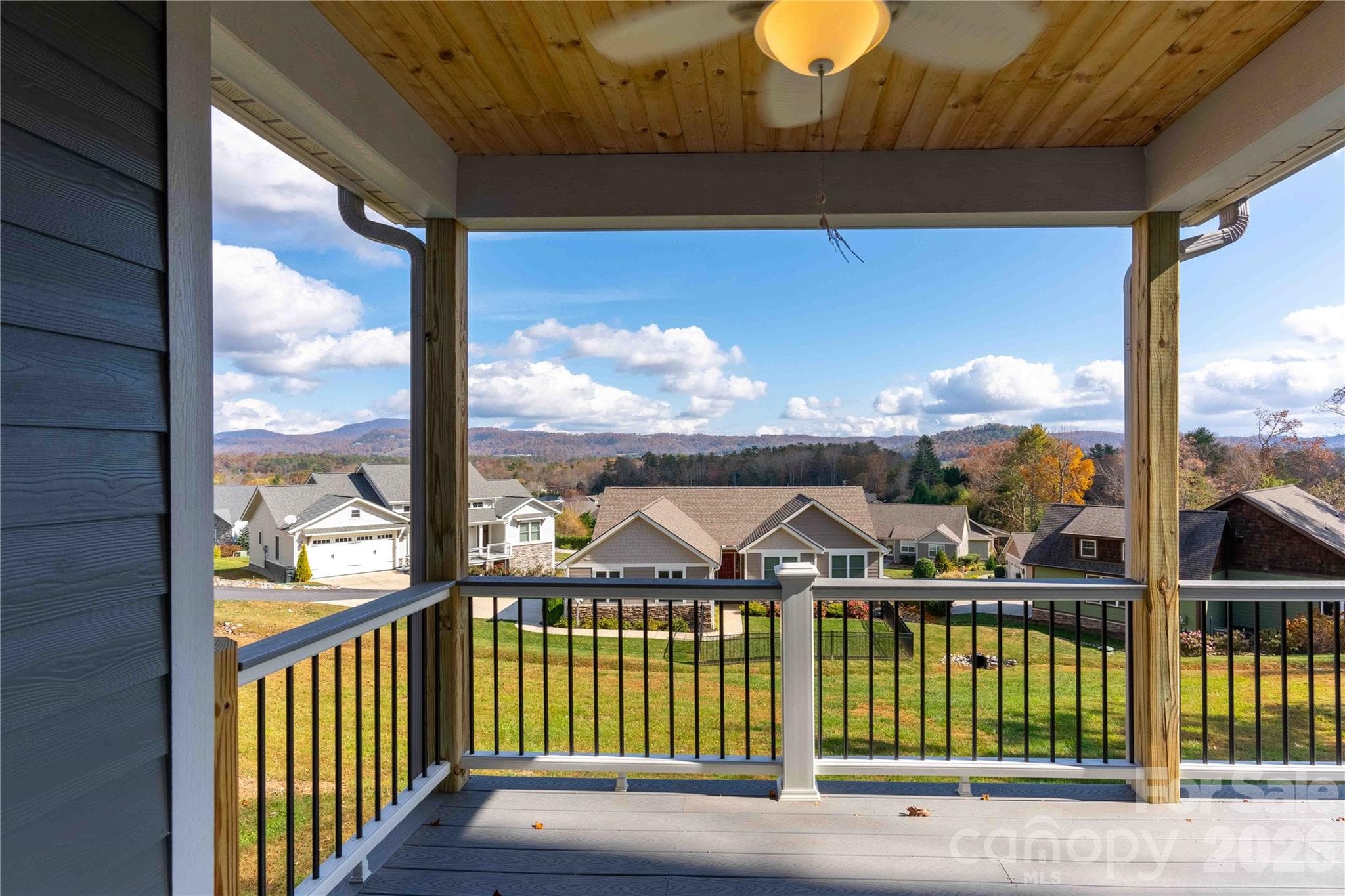 Easterly view from covered porch. - Hendersonville